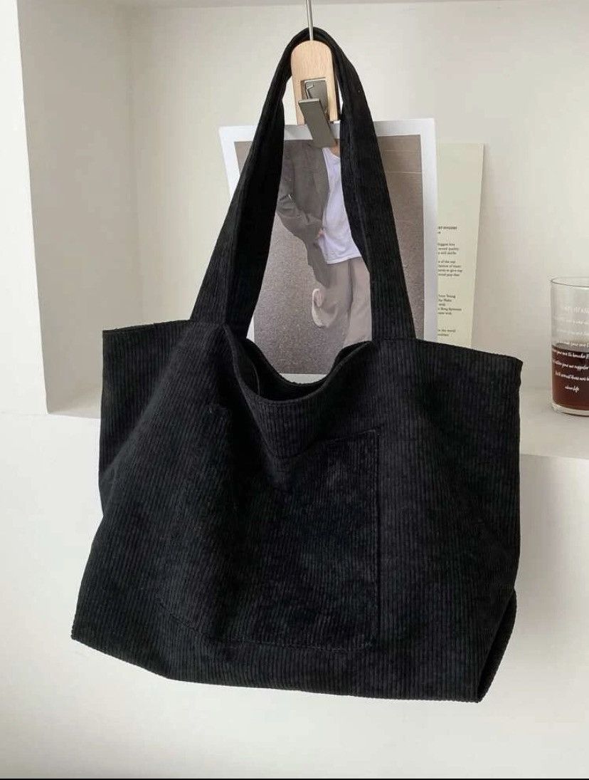 Vintage Essential Black Canvas Tote Size ONE SIZE - 1 Thumbnail