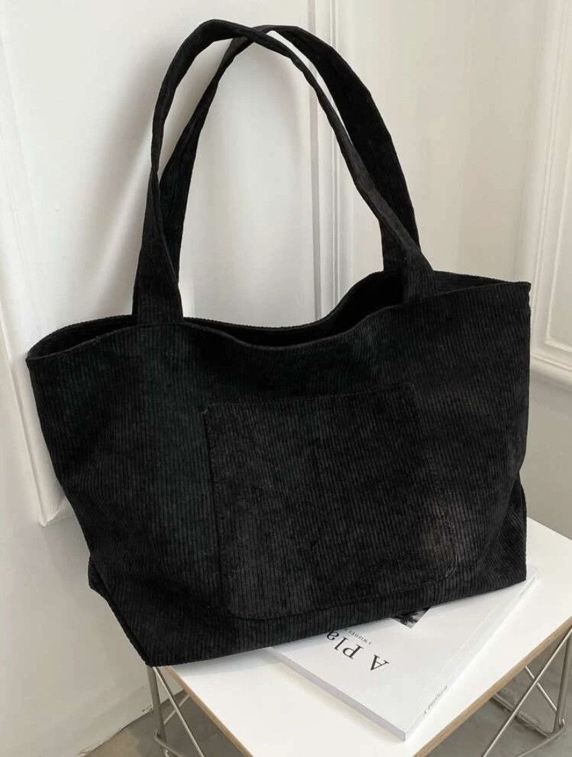 Vintage Essential Black Canvas Tote Size ONE SIZE - 3 Thumbnail