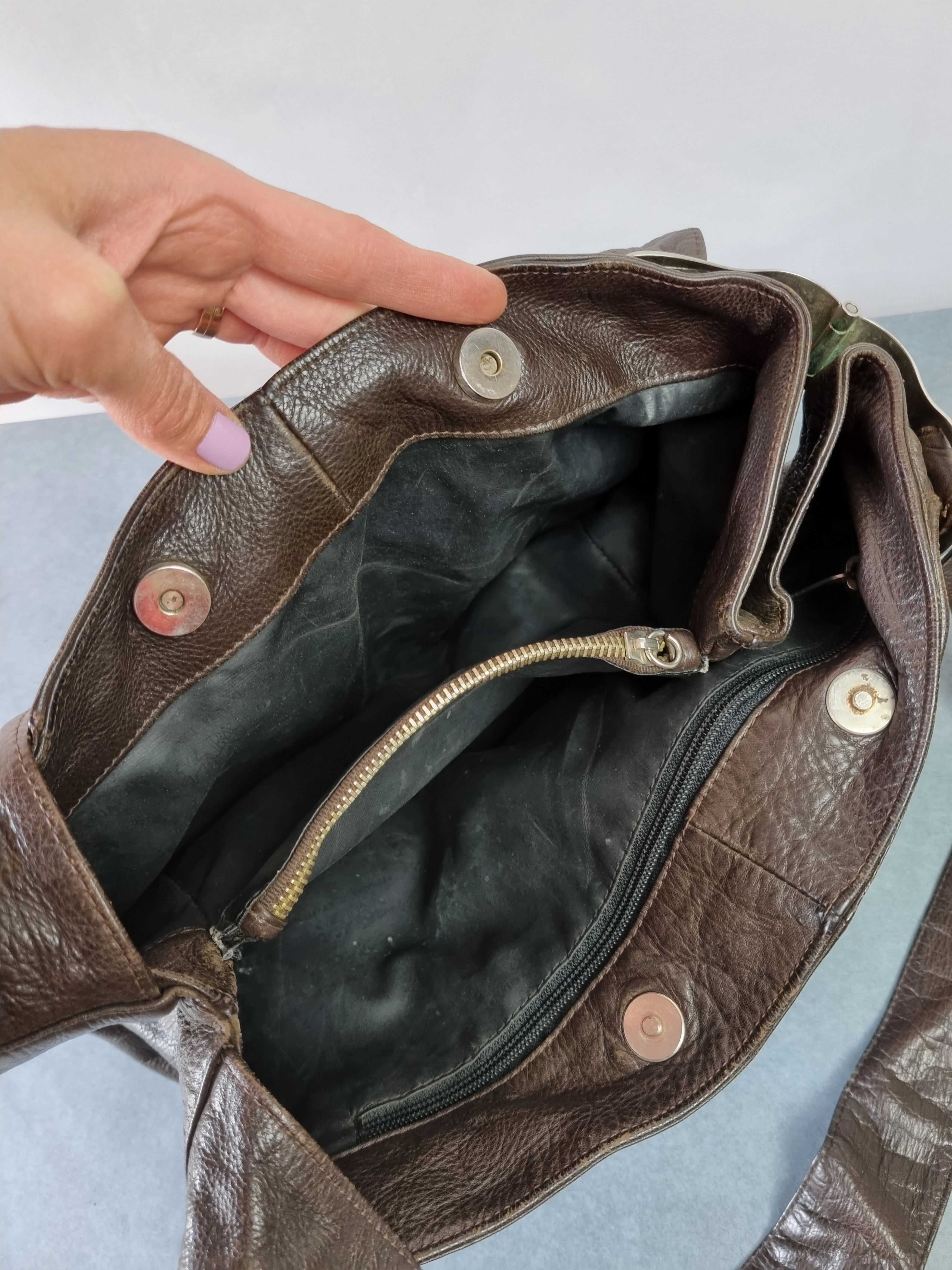 Handmade × Leather Unique Leather Renato Angi Venezia Handmade Shoulder Bad Size ONE SIZE - 10 Thumbnail