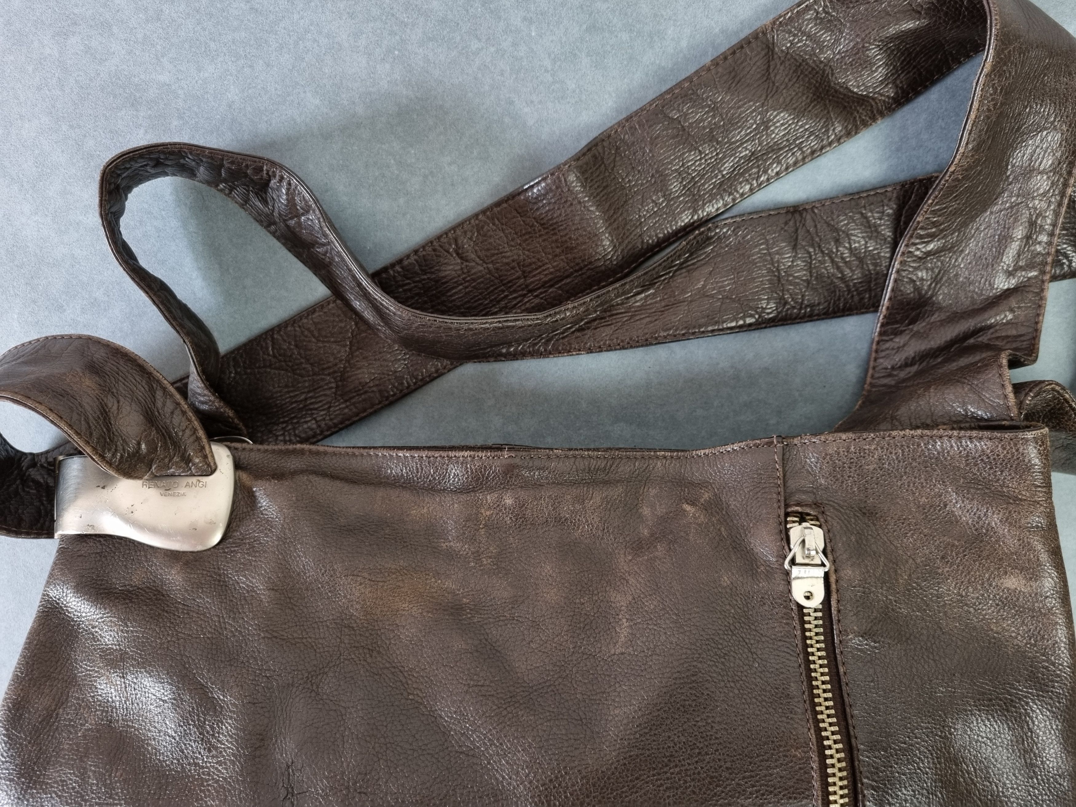 Handmade × Leather Unique Leather Renato Angi Venezia Handmade Shoulder Bad Size ONE SIZE - 16 Thumbnail