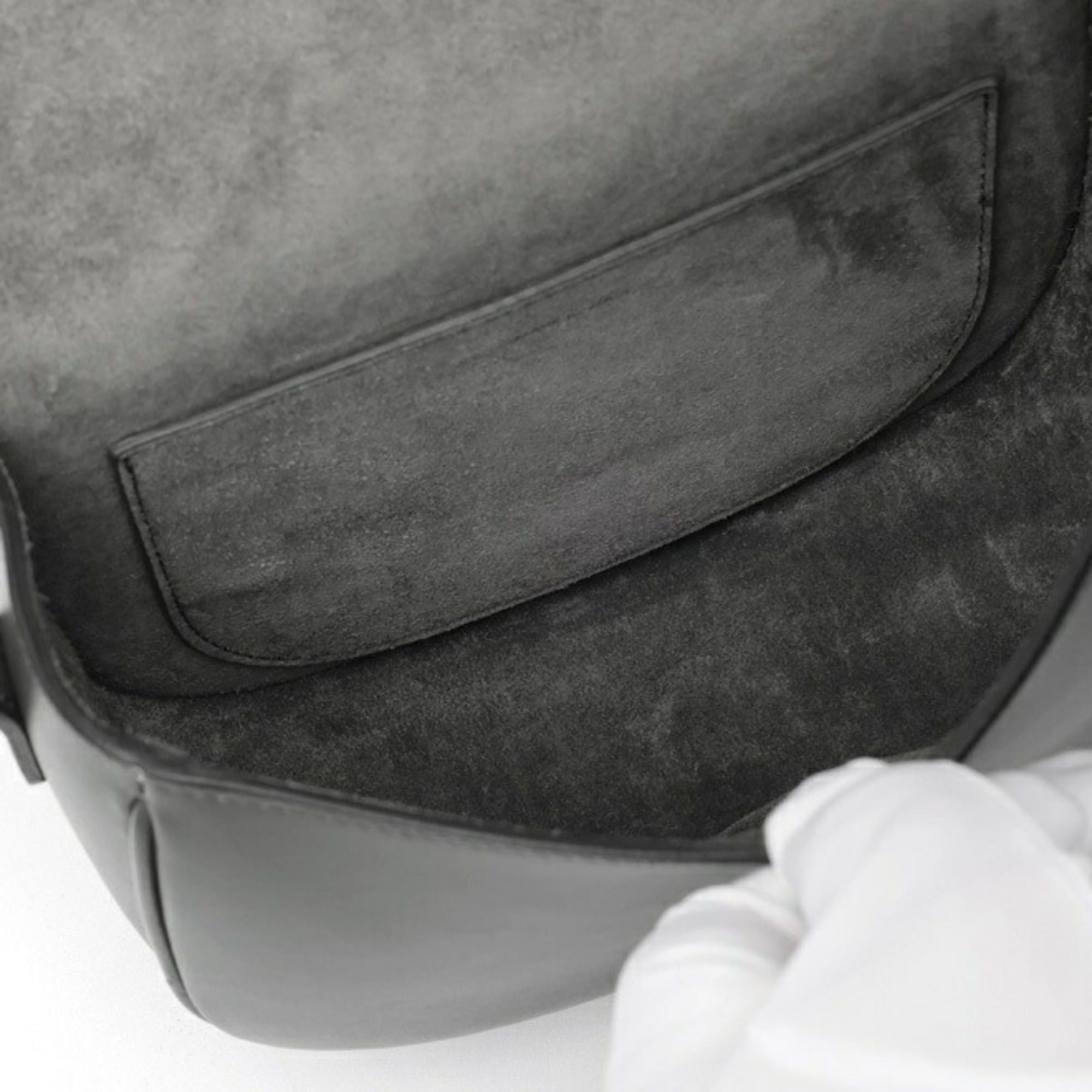 Celine Celine Folco Cuir Triomphe Shoulder Bag 19826, Smooth Calfskin, Gray Size ONE SIZE - 6 Thumbnail