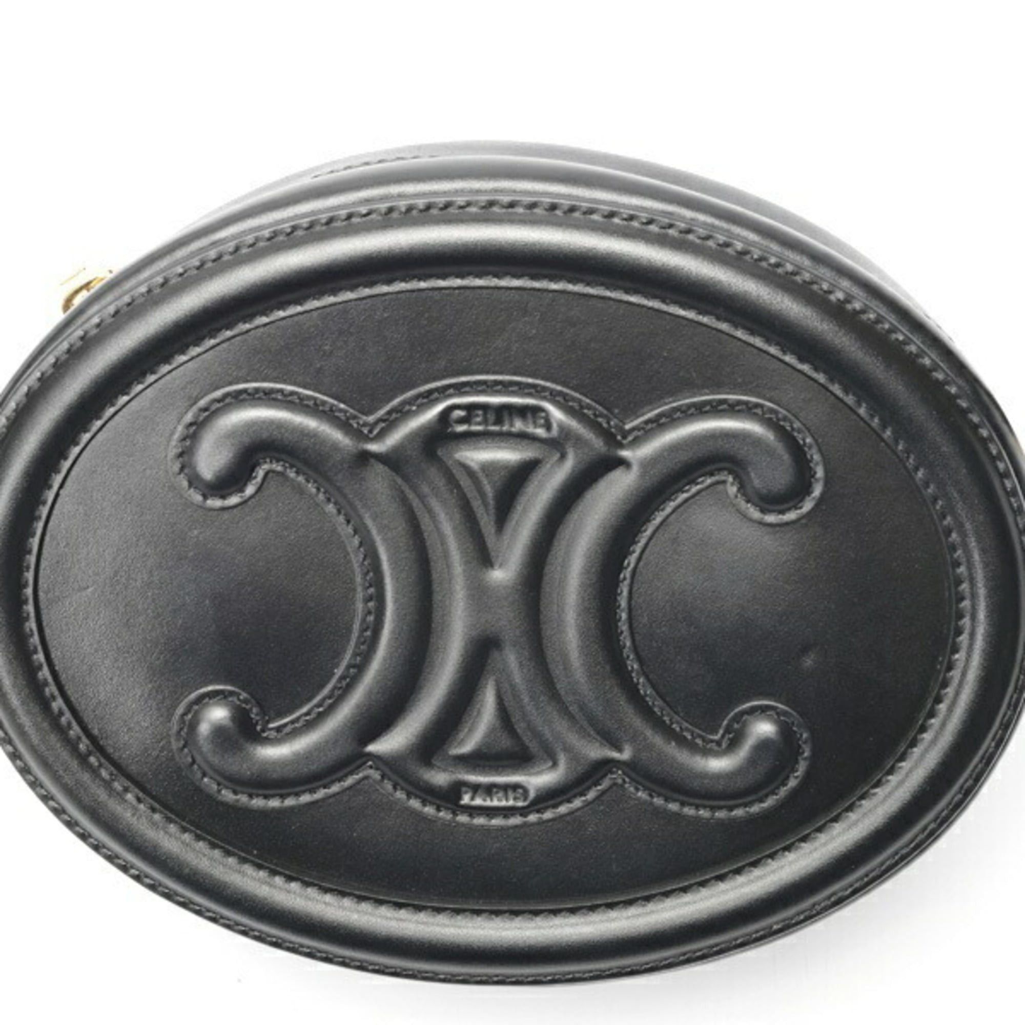 Celine Celine Oval Bag Cuile Triomphe Shoulder 19860 Black Size ONE SIZE - 4 Thumbnail