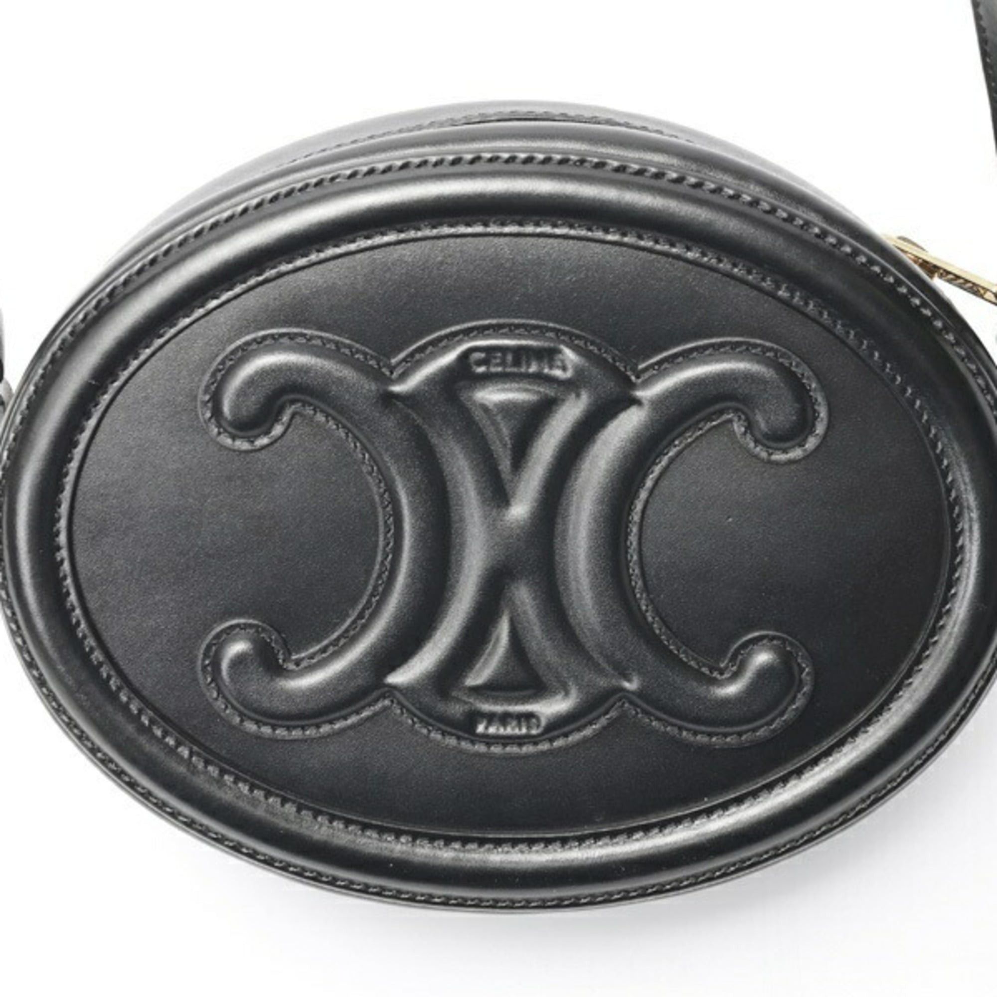 Celine Celine Oval Bag Cuile Triomphe Shoulder 19860 Black Size ONE SIZE - 5 Thumbnail