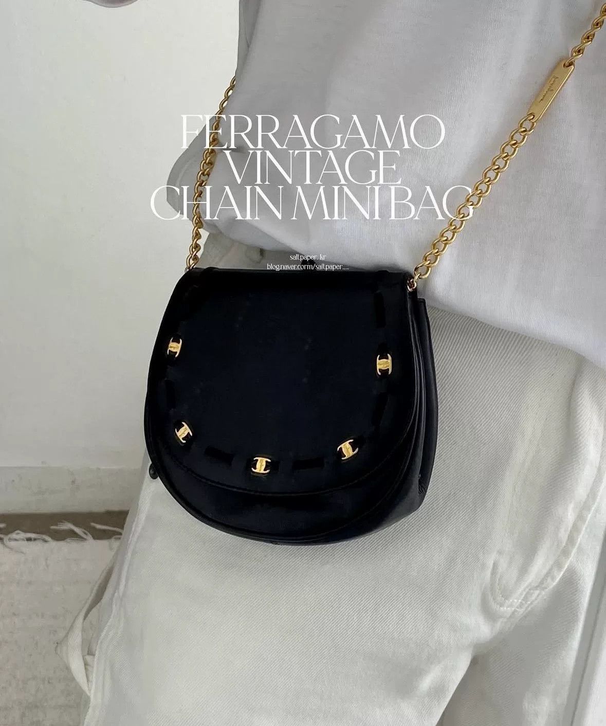 Salvatore Ferragamo Ferragamo Black Gold Chain Minibag Size ONE SIZE - 5 Thumbnail