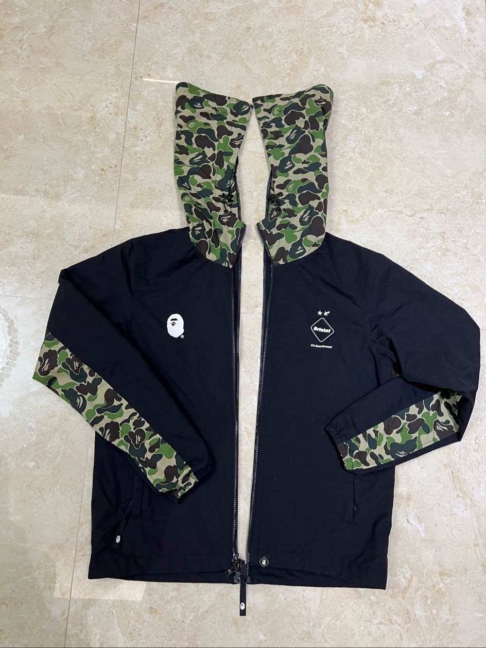 A Bathing Ape x FCRB Camo Practice Jacket Size S