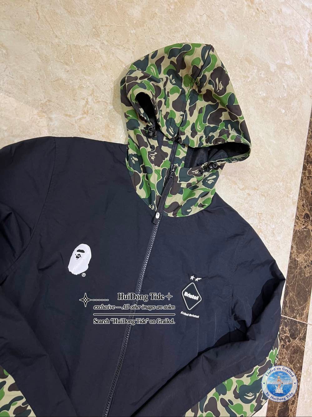 A Bathing Ape x FCRB Camo Practice Jacket Size S