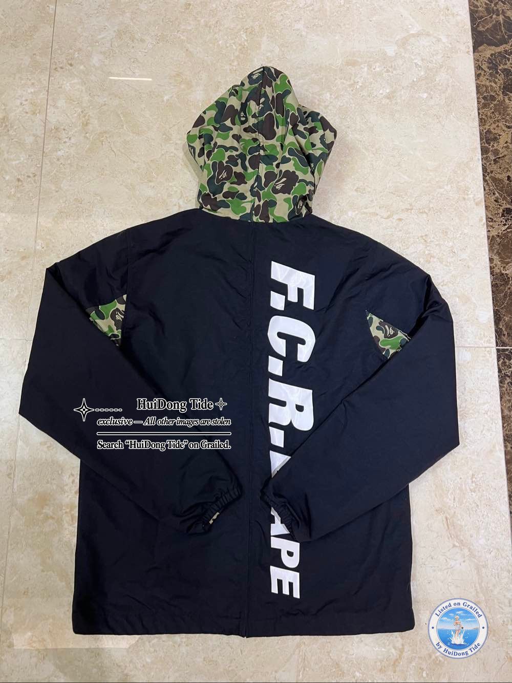A Bathing Ape x FCRB Camo Practice Jacket Size S