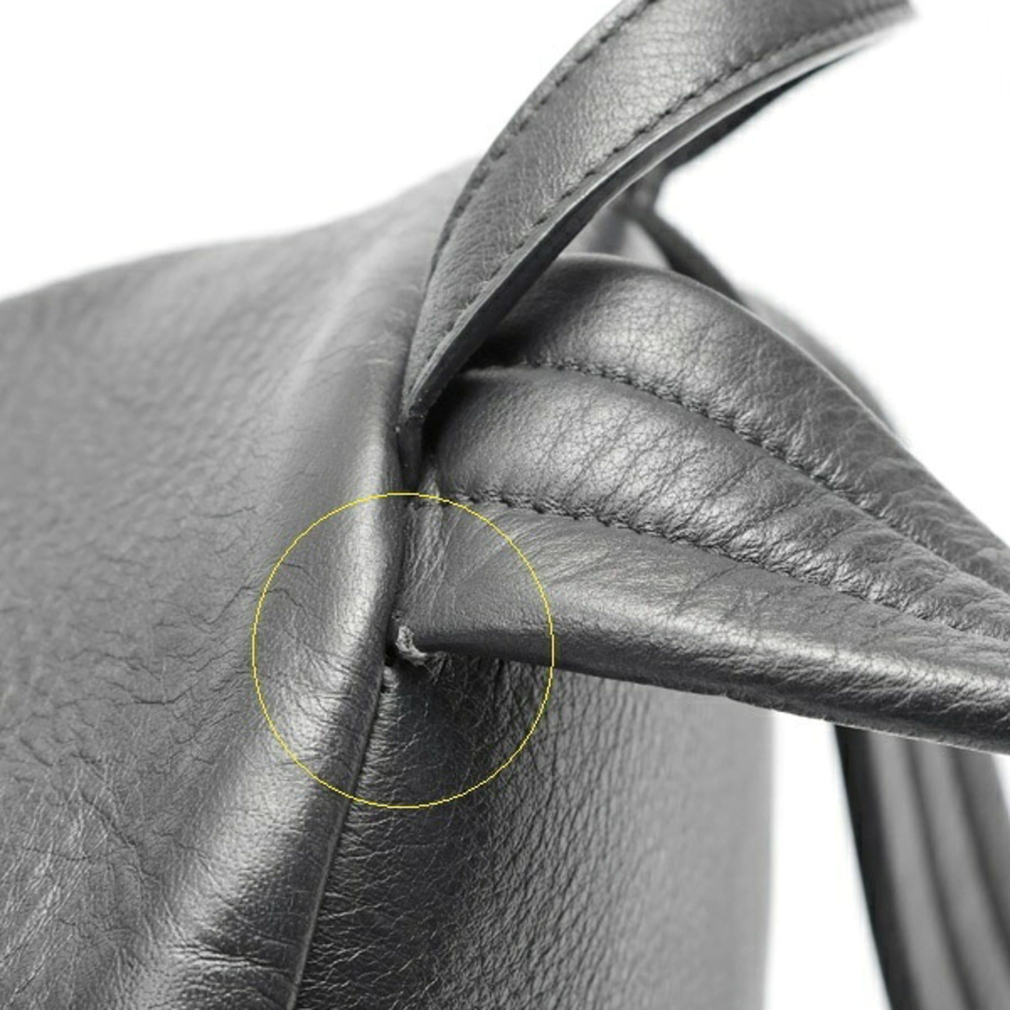 Balenciaga Balenciaga Everyday Leather Backpack (552374) - Leather, Black Size ONE SIZE - 6 Thumbnail