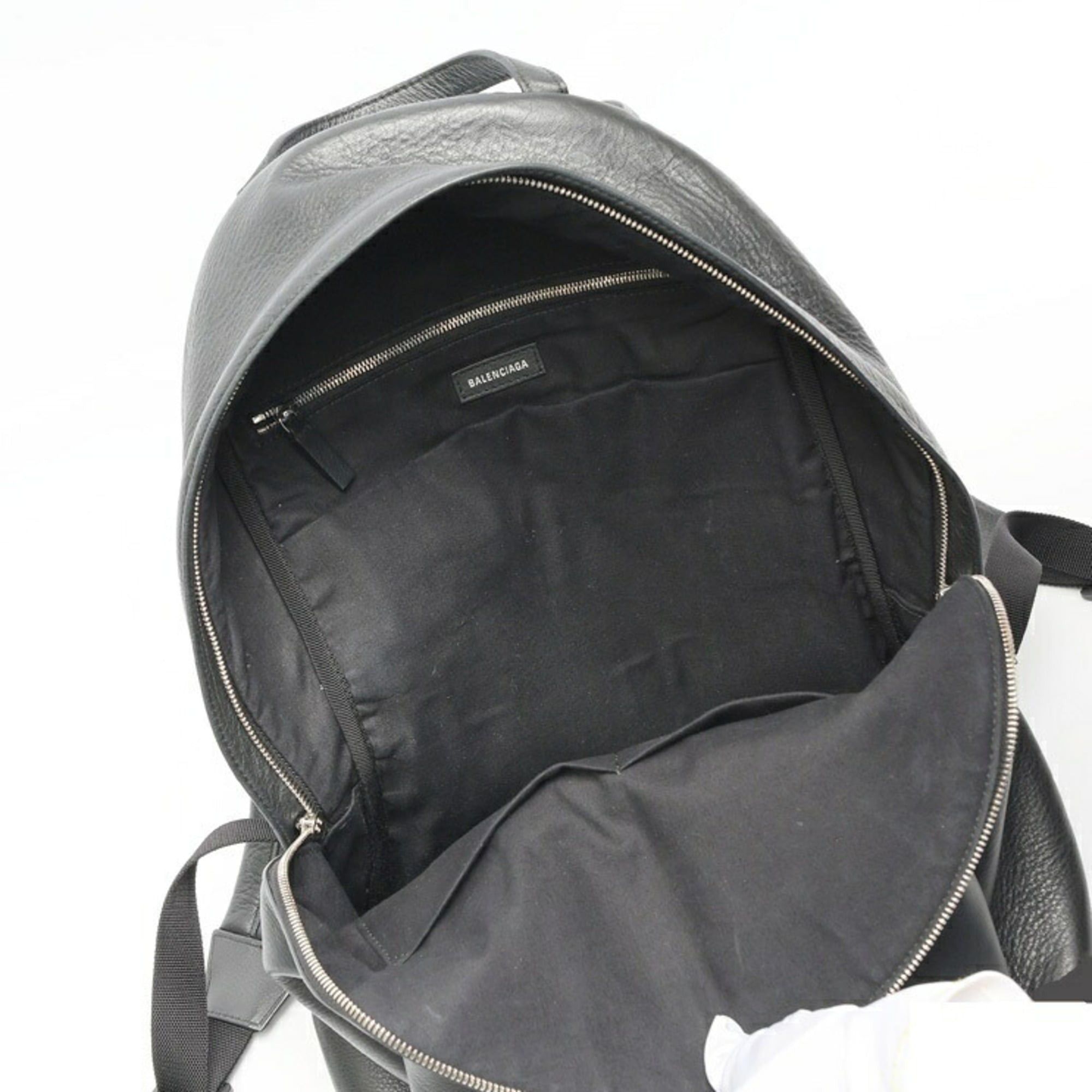 Balenciaga Balenciaga Everyday Leather Backpack (552374) - Leather, Black Size ONE SIZE - 7 Thumbnail