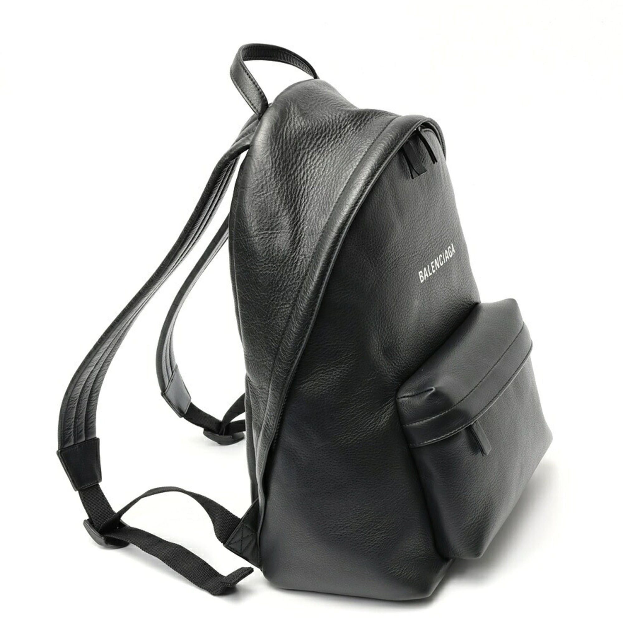 Balenciaga Balenciaga Everyday Leather Backpack (552374) - Leather, Black Size ONE SIZE - 2 Thumbnail