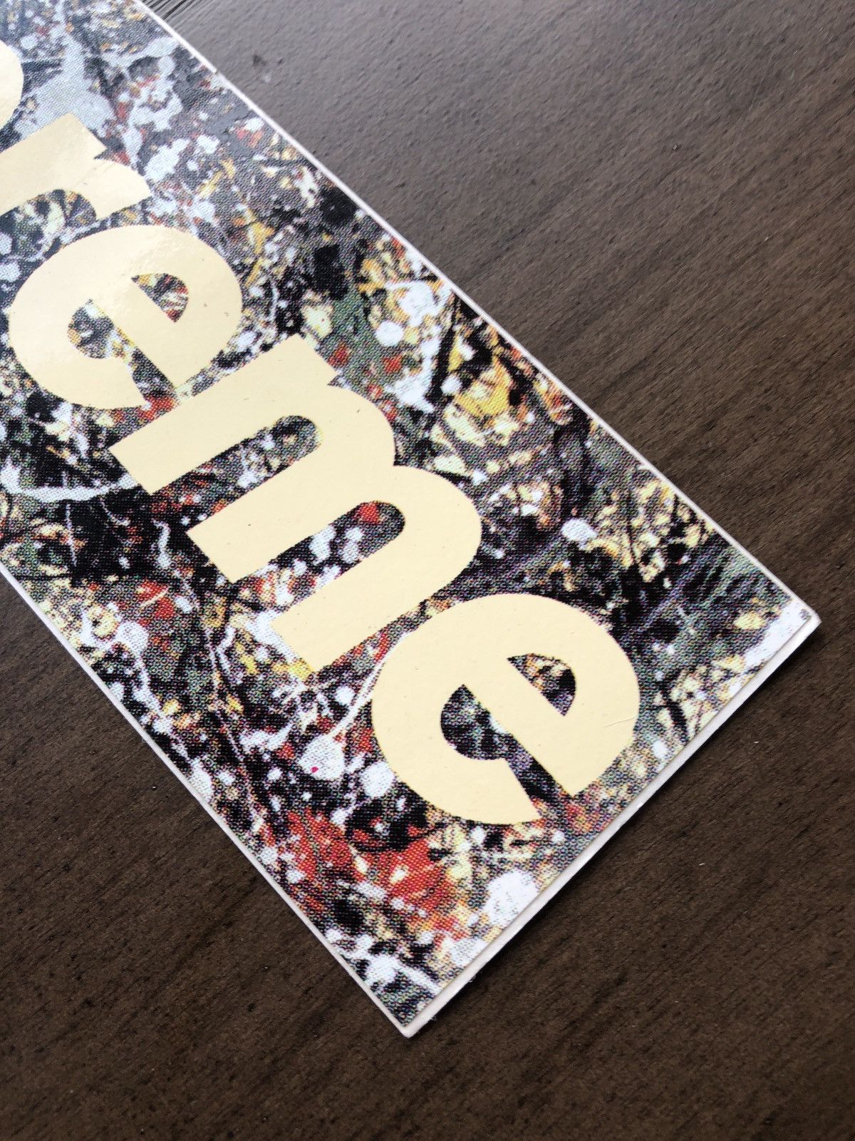 Supreme Supreme Jackson Pollock Box Logo Sticker 1999 | Grailed