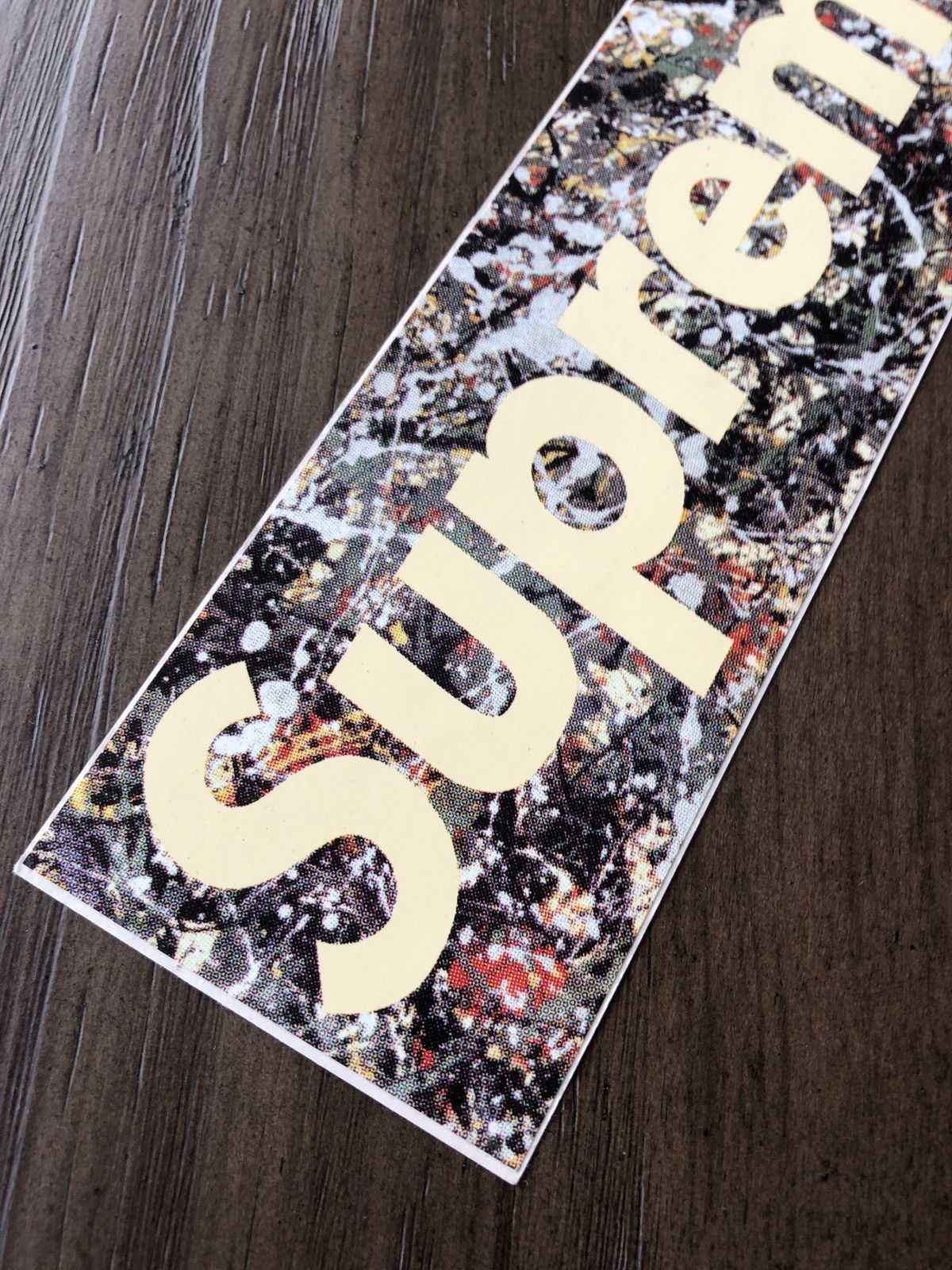 Supreme Supreme Jackson Pollock Box Logo Sticker 1999 | Grailed