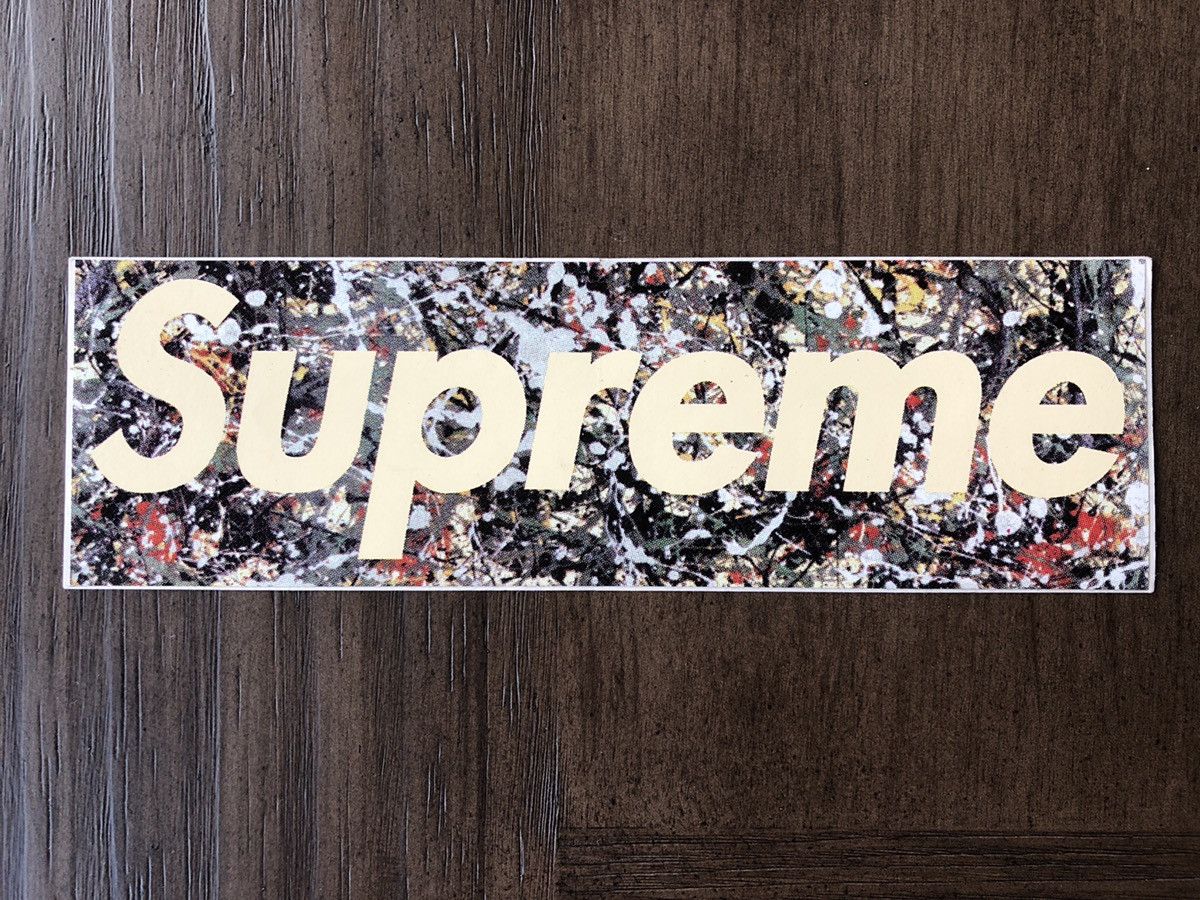 ★激レア★SUPREME★JACKSON POLLOCK★BOXロゴ★ステッカー Supreme x Jackson Pollock Box Logo Sticker - US