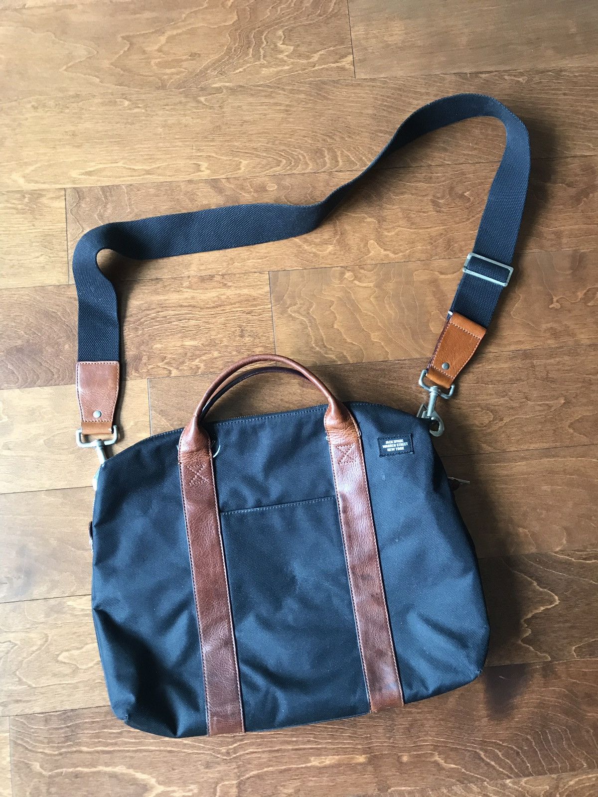 Jack spade leather messenger bag sale