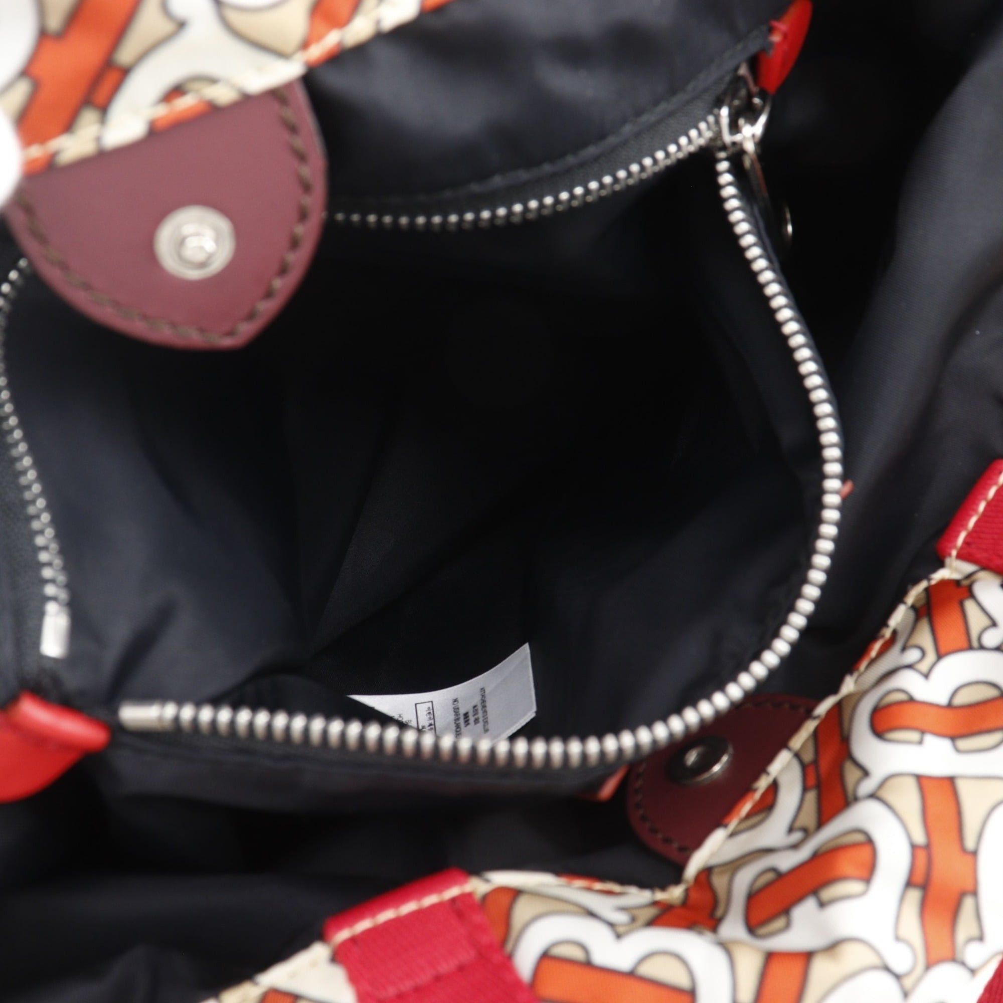 Burberry Burberry TB Monogram Backpack/Daypack, Nylon, Orange, A4 Size, Drawstring, Women's Size ONE SIZE - 8 Thumbnail