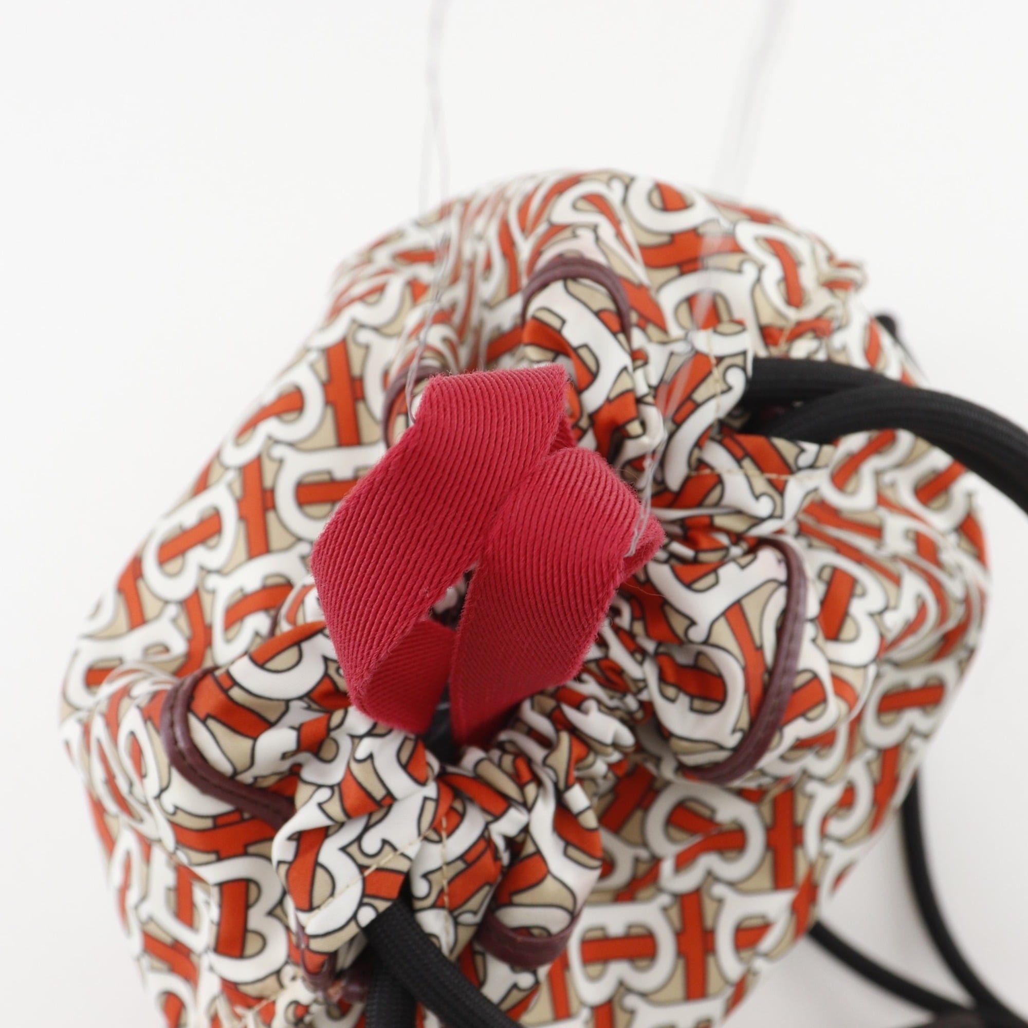 Burberry Burberry TB Monogram Backpack/Daypack, Nylon, Orange, A4 Size, Drawstring, Women's Size ONE SIZE - 6 Thumbnail