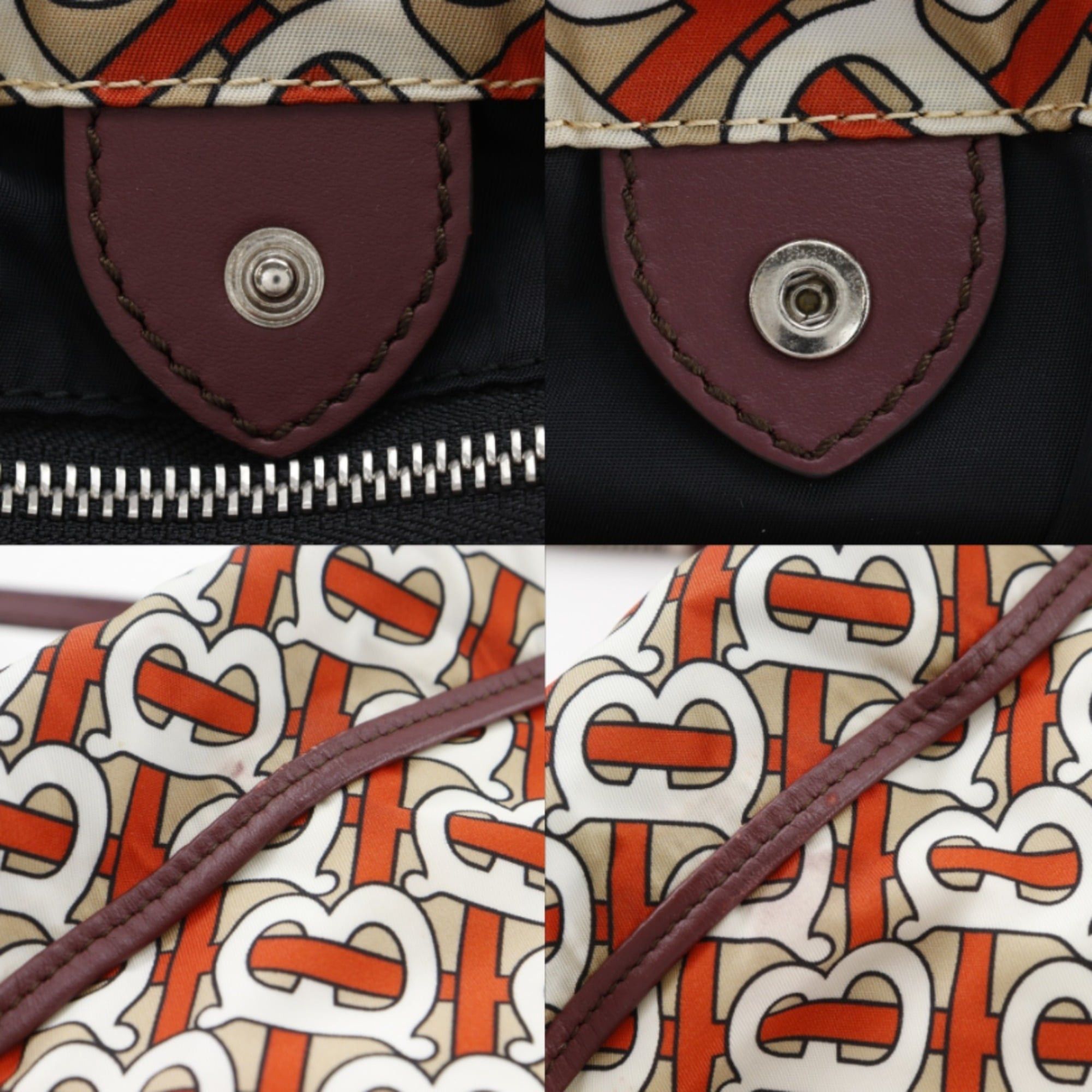 Burberry Burberry TB Monogram Backpack/Daypack, Nylon, Orange, A4 Size, Drawstring, Women's Size ONE SIZE - 13 Thumbnail
