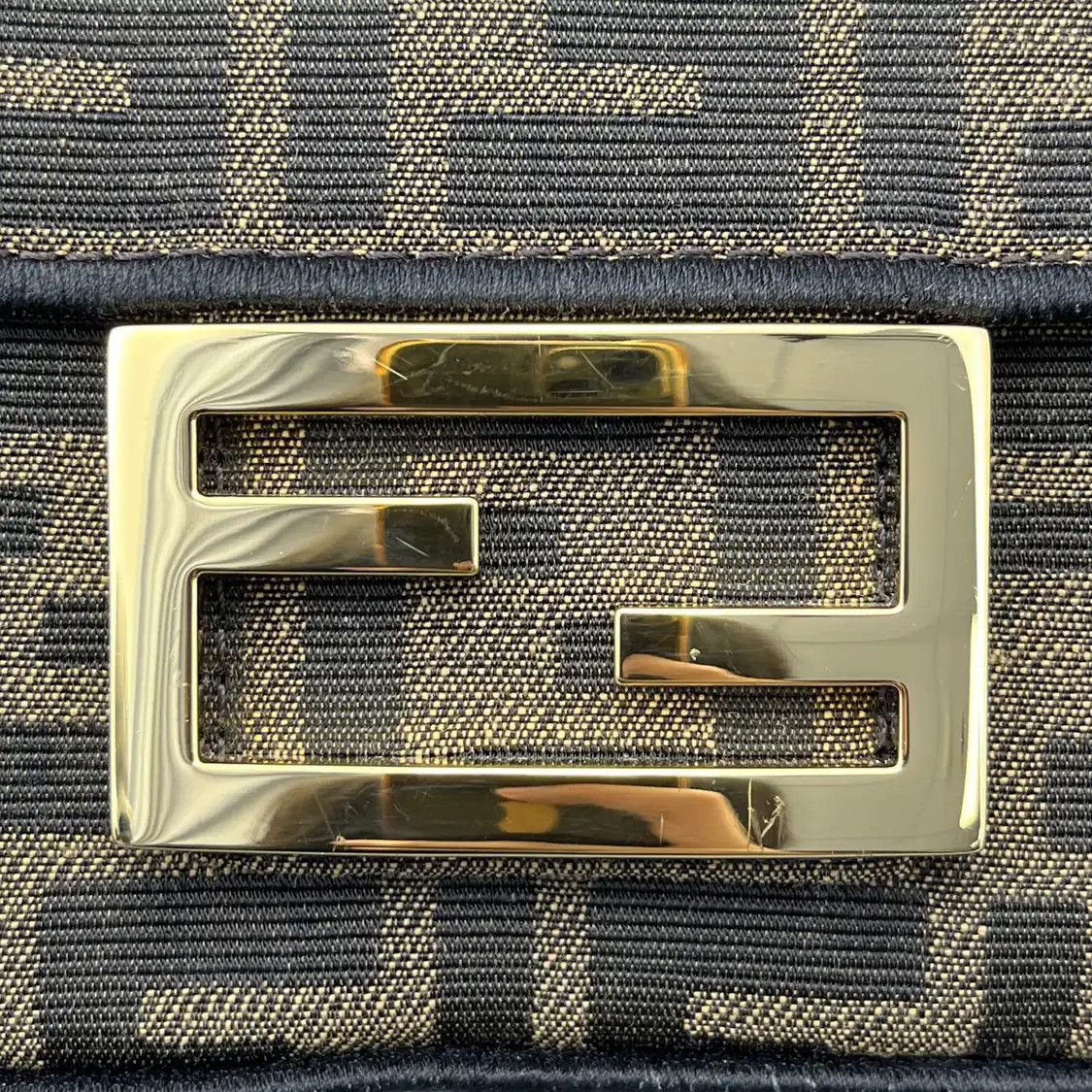 Fendi FENDI Baguette mini brown fabric doubleF jacquard baguette bag shoulder bag Size ONE SIZE - 11 Thumbnail