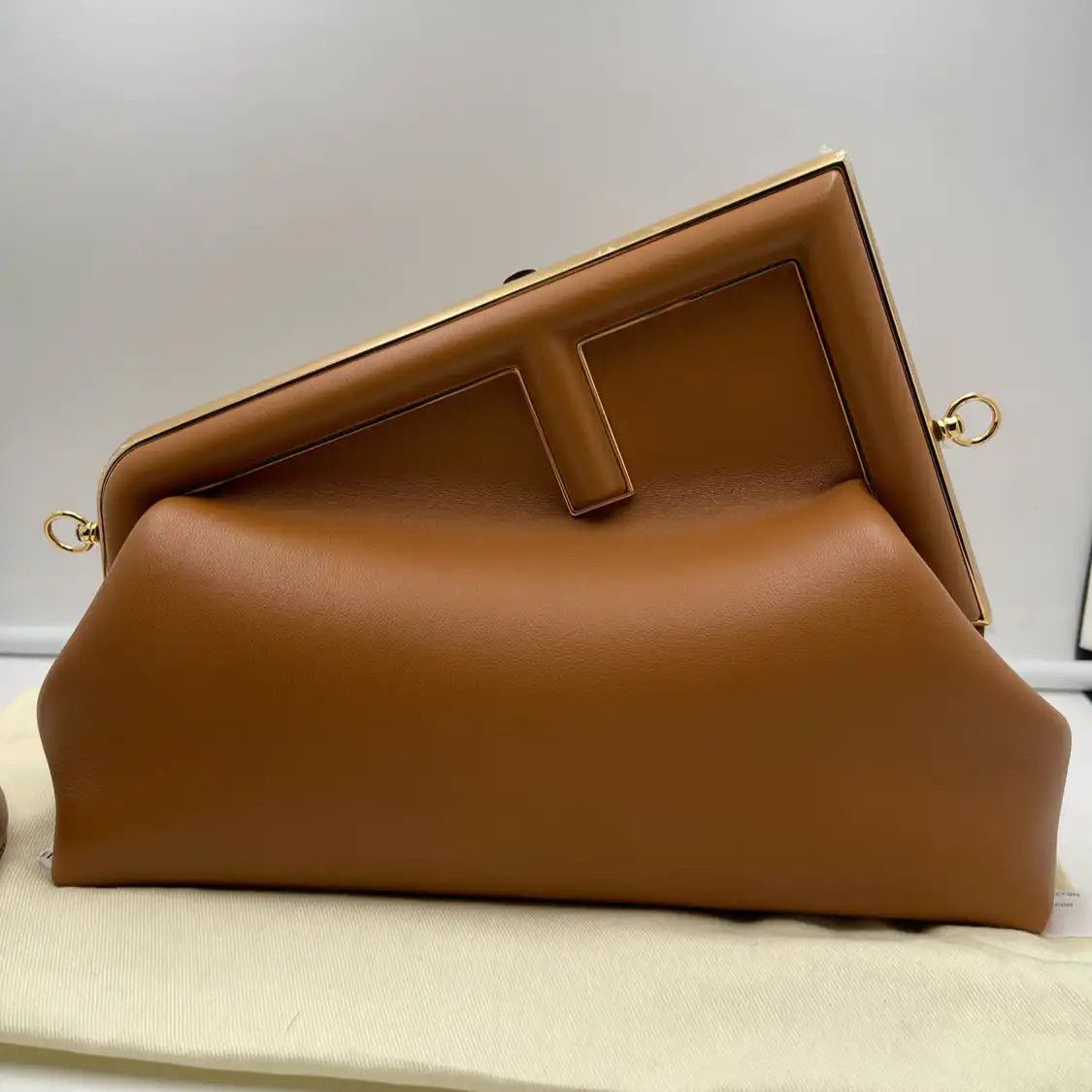 Fendi FENDI First Small brown sheepskin shoulder bag Size ONE SIZE - 4 Thumbnail