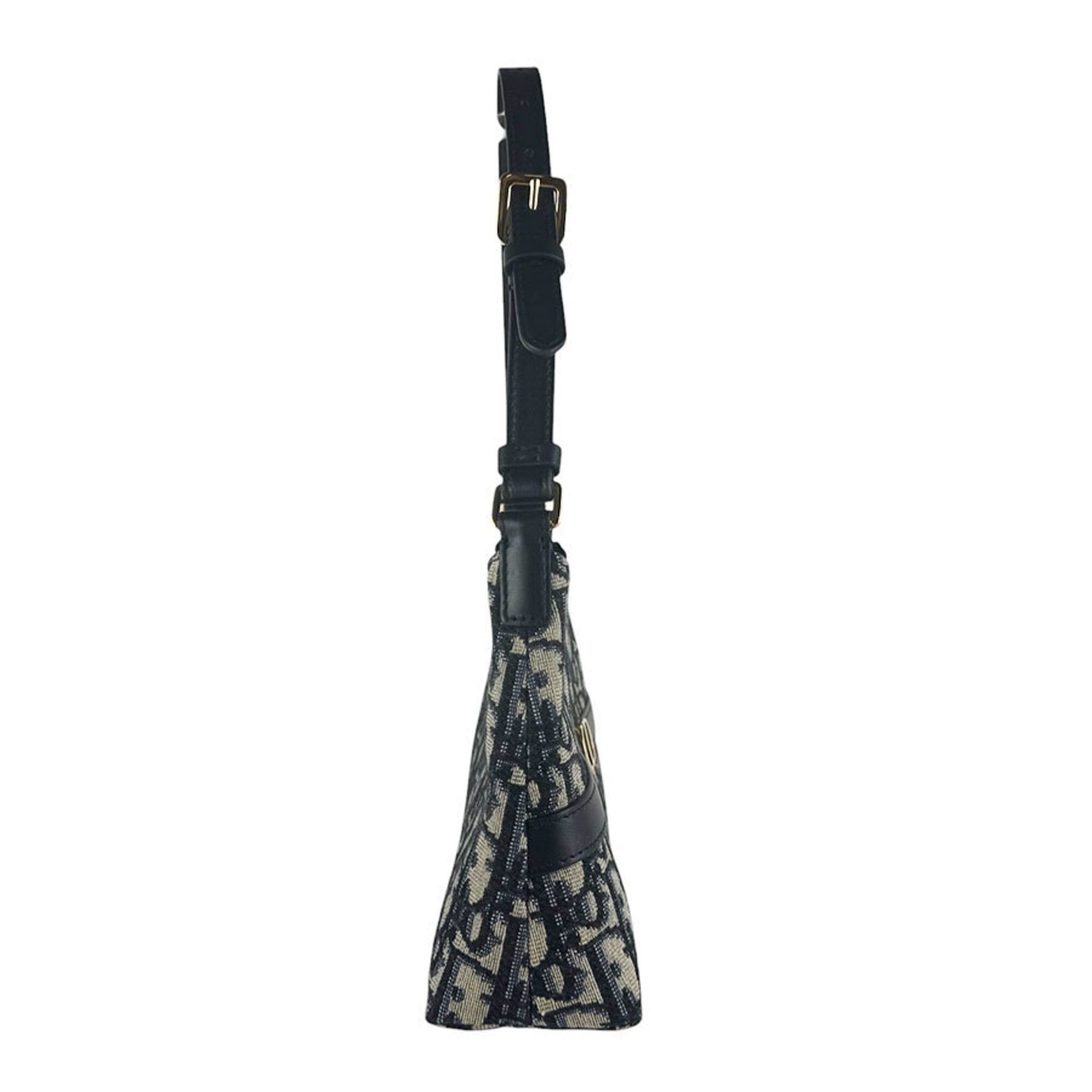 Dior Christian Dior 30 Montaigne Hobo Mini Bag, Canvas and Leather, Navy, Women's, S2381UTZQ_M928 z10290 Size ONE SIZE - 2 Thumbnail