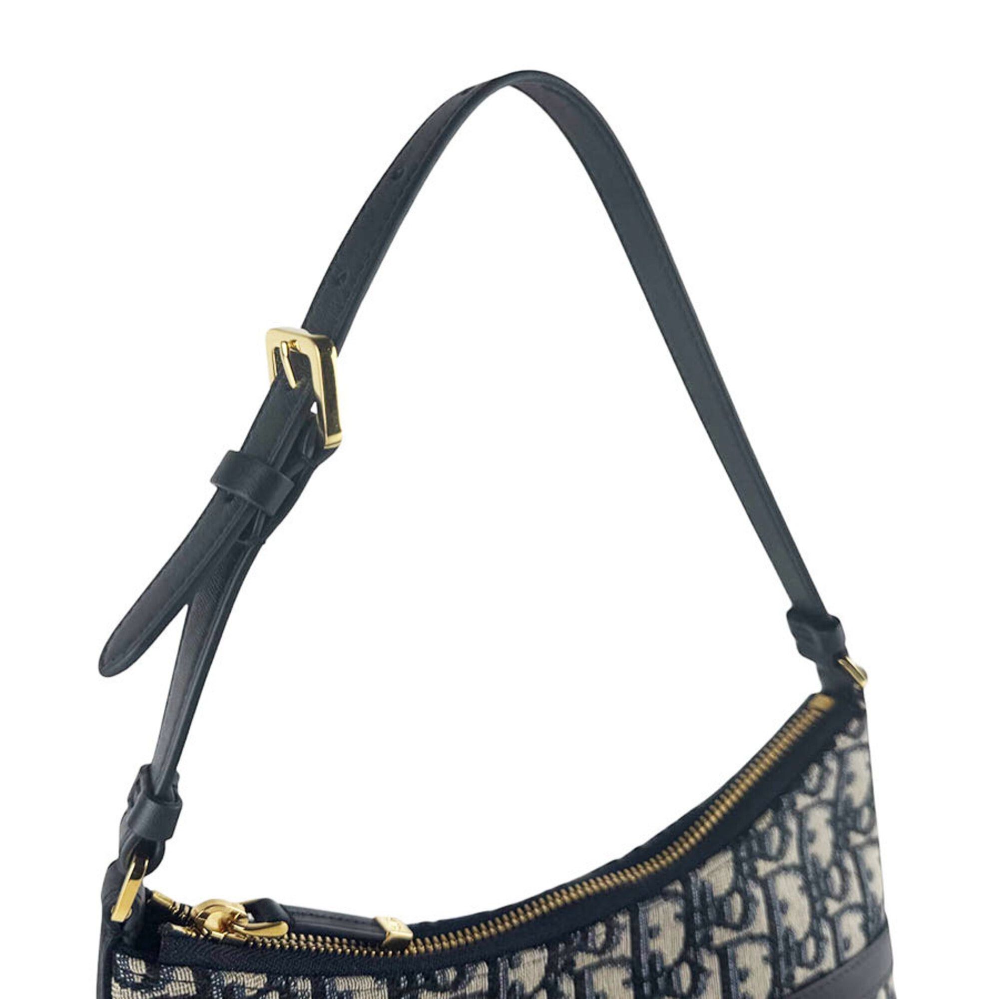 Dior Christian Dior 30 Montaigne Hobo Mini Bag, Canvas and Leather, Navy, Women's, S2381UTZQ_M928 z10290 Size ONE SIZE - 10 Thumbnail