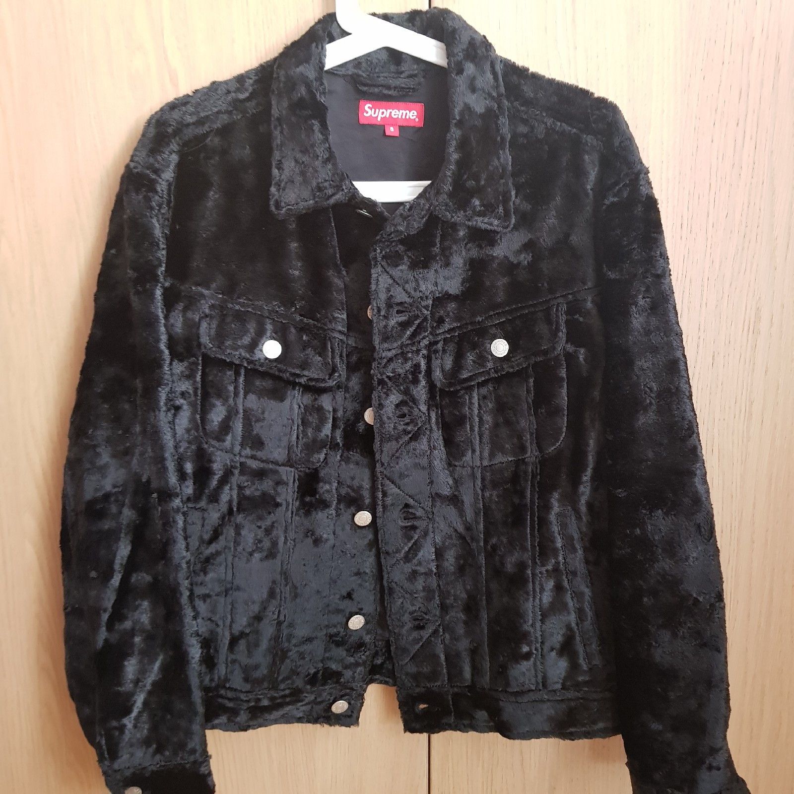 Supreme Supreme Fuzzy Pile Trucker Jacket Black Small | Grailed