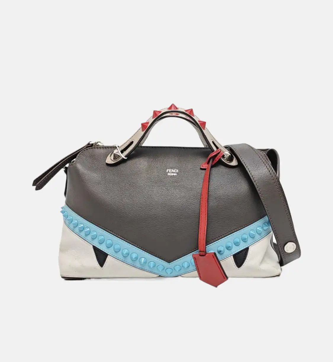 Fendi FENDI By The Way Medium multi-color cowhide leather stud shoulder bag handbag cr Size ONE SIZE - 8 Thumbnail