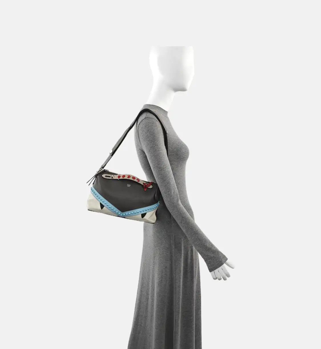 Fendi FENDI By The Way Medium multi-color cowhide leather stud shoulder bag handbag cr Size ONE SIZE - 2 Thumbnail