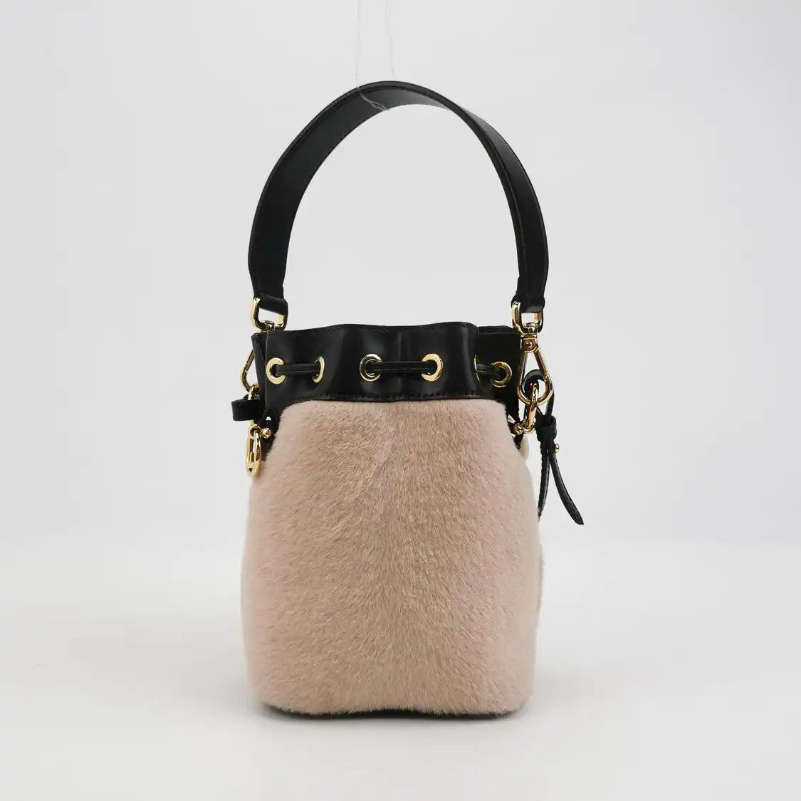 Fendi FENDI Mon Tresor mini pink wool leather handbag detachable strap Size ONE SIZE - 4 Thumbnail