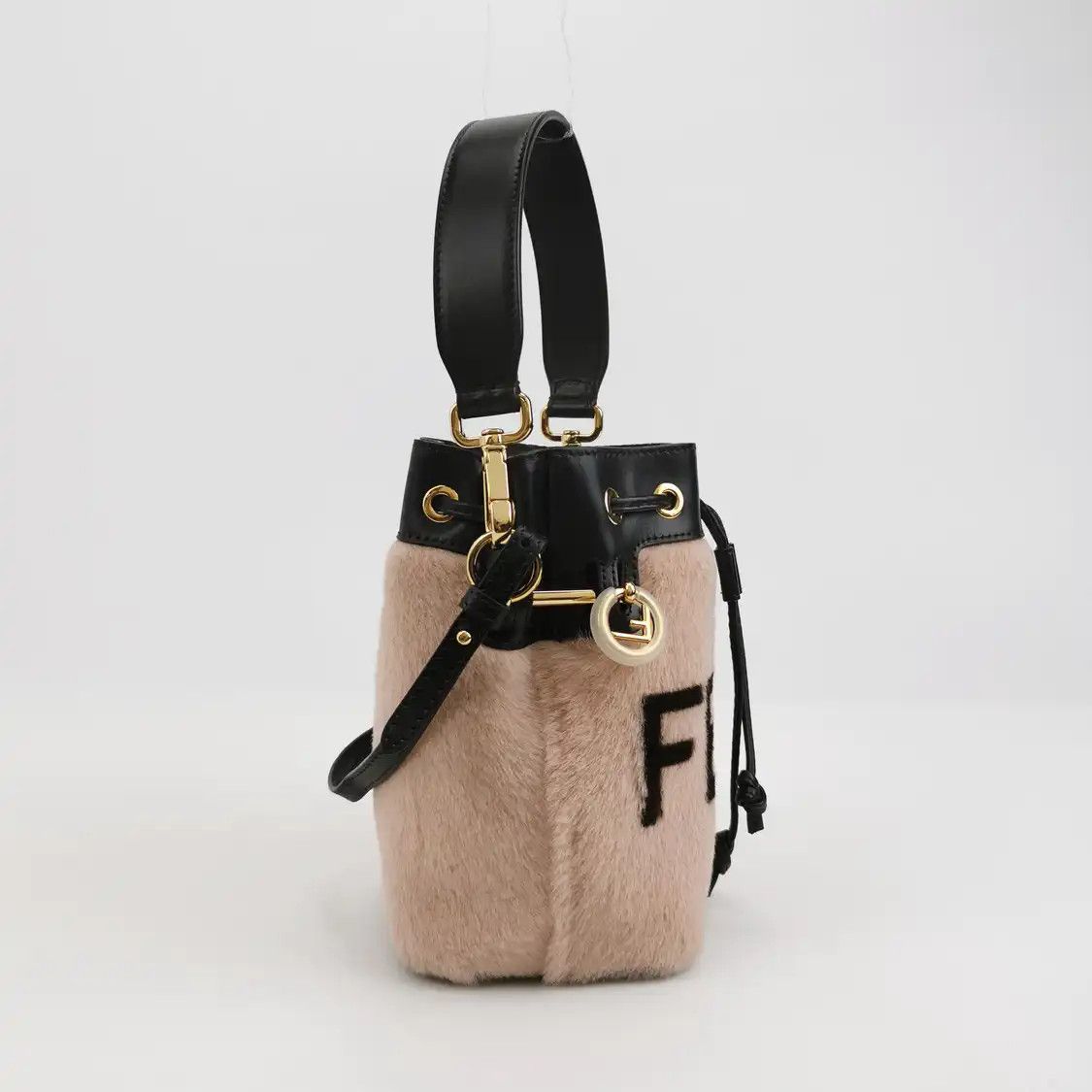 Fendi FENDI Mon Tresor mini pink wool leather handbag detachable strap Size ONE SIZE - 3 Thumbnail