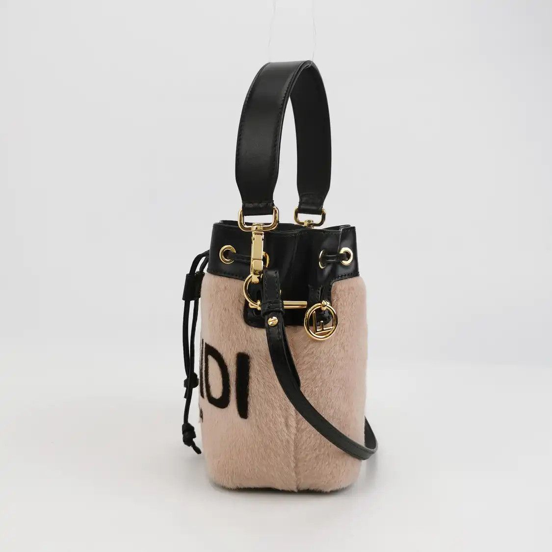 Fendi FENDI Mon Tresor mini pink wool leather handbag detachable strap Size ONE SIZE - 2 Thumbnail