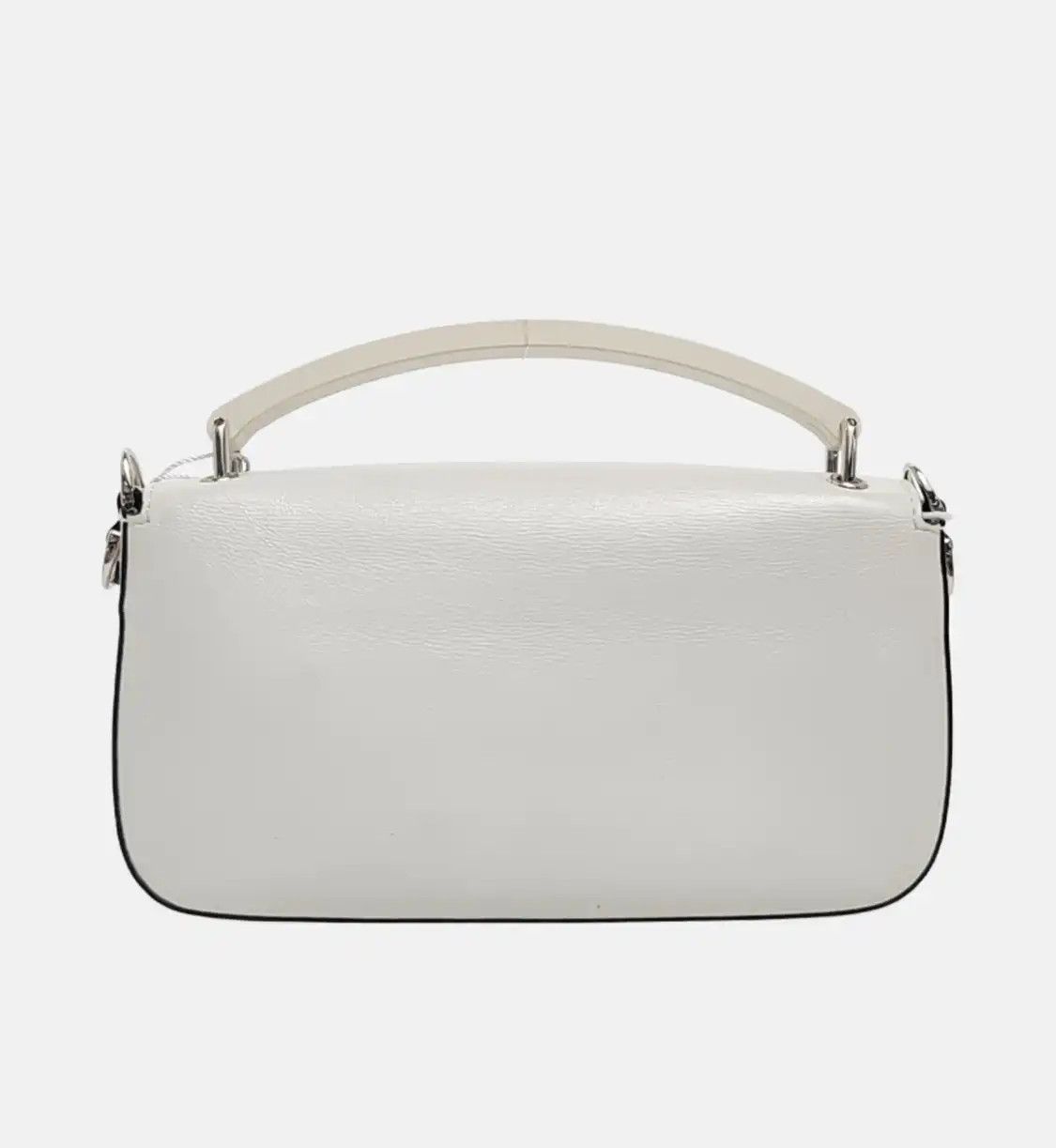 Fendi FENDI Baguette white cowhide leather doubleF print shoulder bag handbag crossbod Size ONE SIZE - 5 Thumbnail