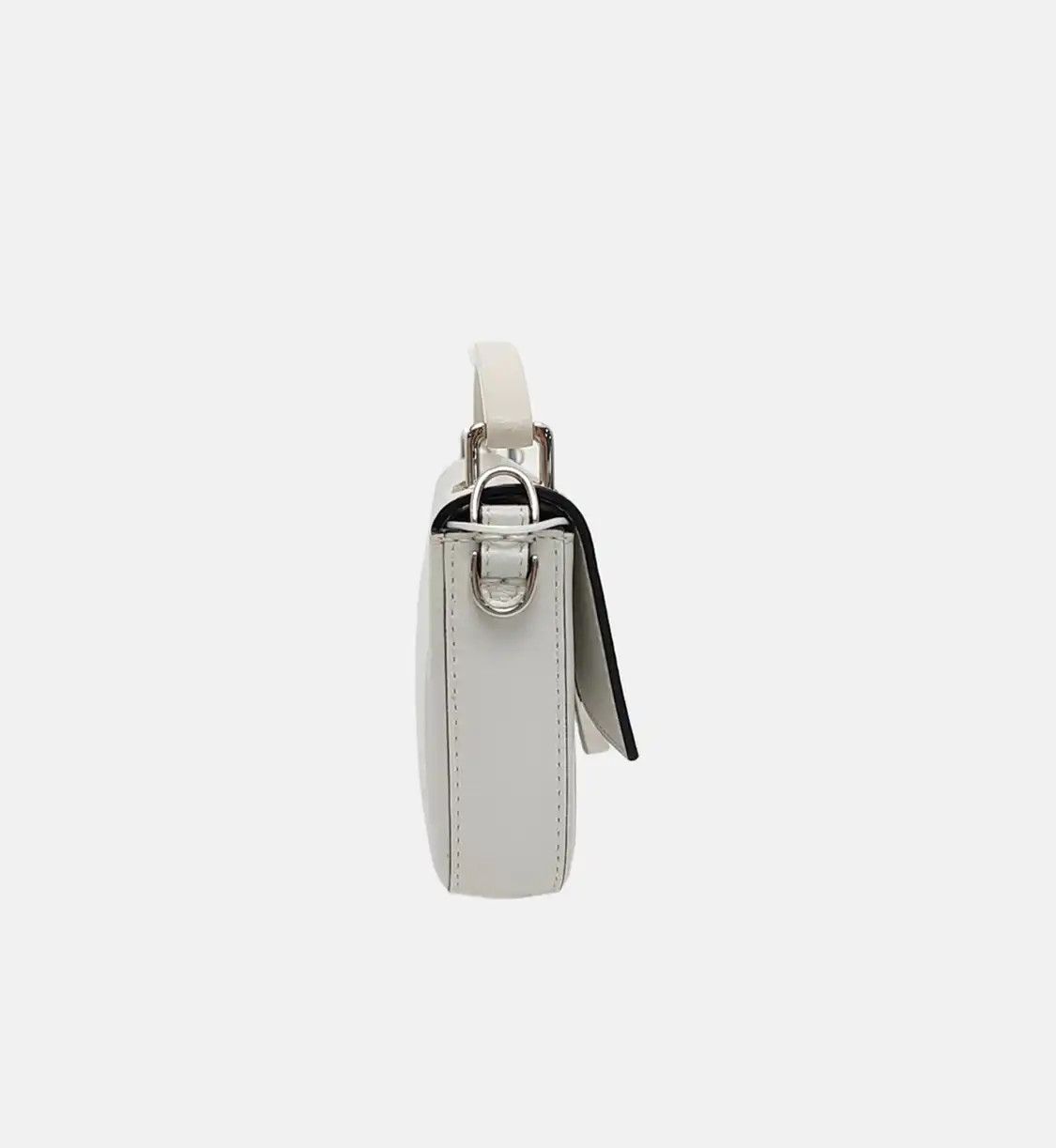 Fendi FENDI Baguette white cowhide leather doubleF print shoulder bag handbag crossbod Size ONE SIZE - 4 Thumbnail