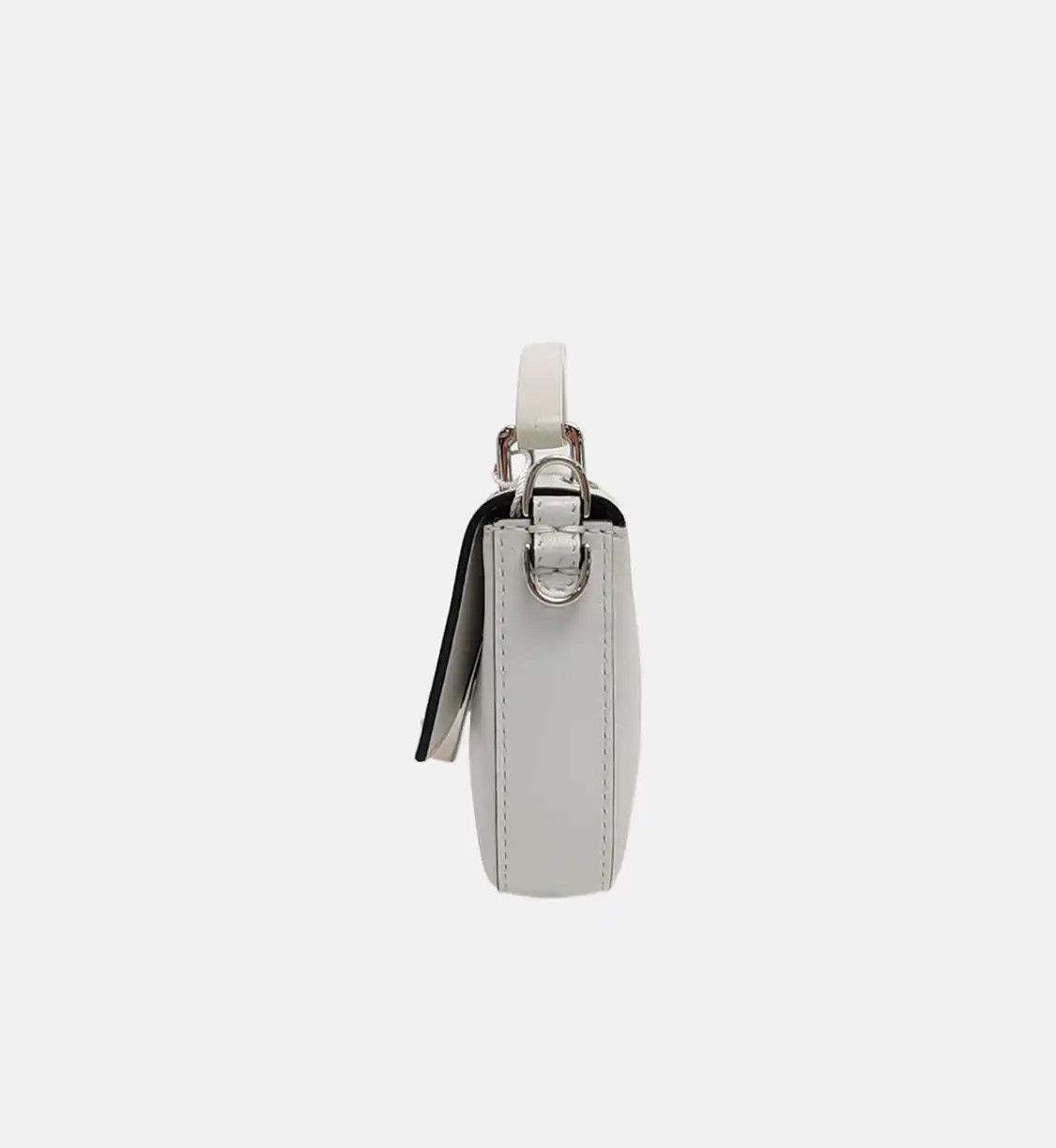 Fendi FENDI Baguette white cowhide leather doubleF print shoulder bag handbag crossbod Size ONE SIZE - 3 Thumbnail