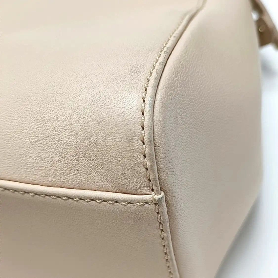 Fendi FENDI Peekaboo mini beige sheepskin shoulder bag handbag crossbody bag gold hard Size ONE SIZE - 13 Thumbnail