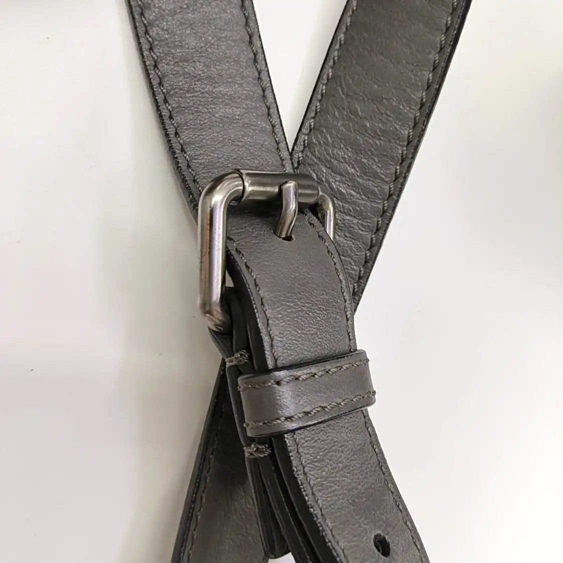 Fendi FENDI Lui grey cowhide leather shoulder bag handbag crossbody bag black hardware Size ONE SIZE - 12 Thumbnail