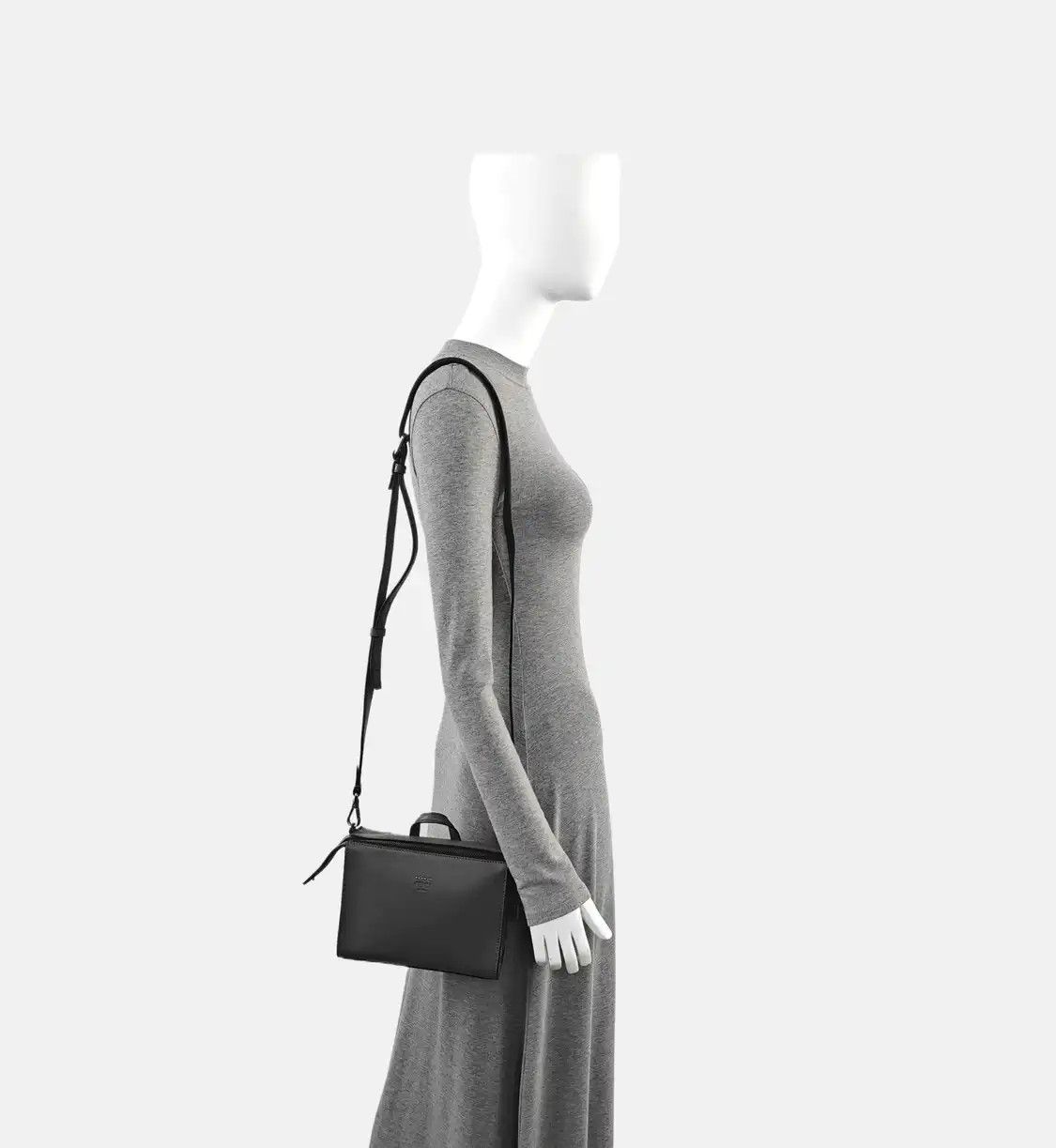Fendi FENDI Lui grey cowhide leather shoulder bag handbag crossbody bag black hardware Size ONE SIZE - 2 Thumbnail