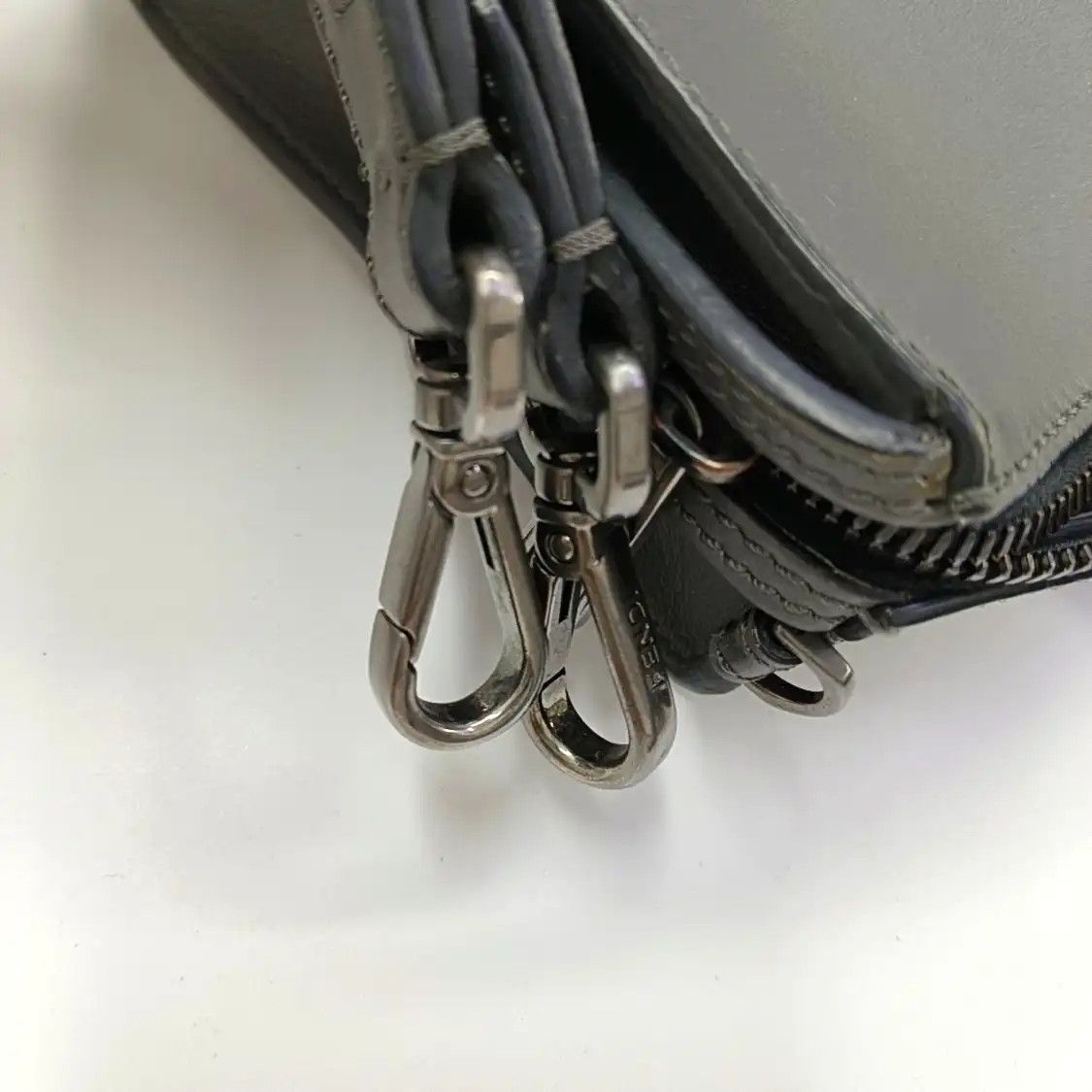 Fendi FENDI Lui grey cowhide leather shoulder bag handbag crossbody bag black hardware Size ONE SIZE - 13 Thumbnail