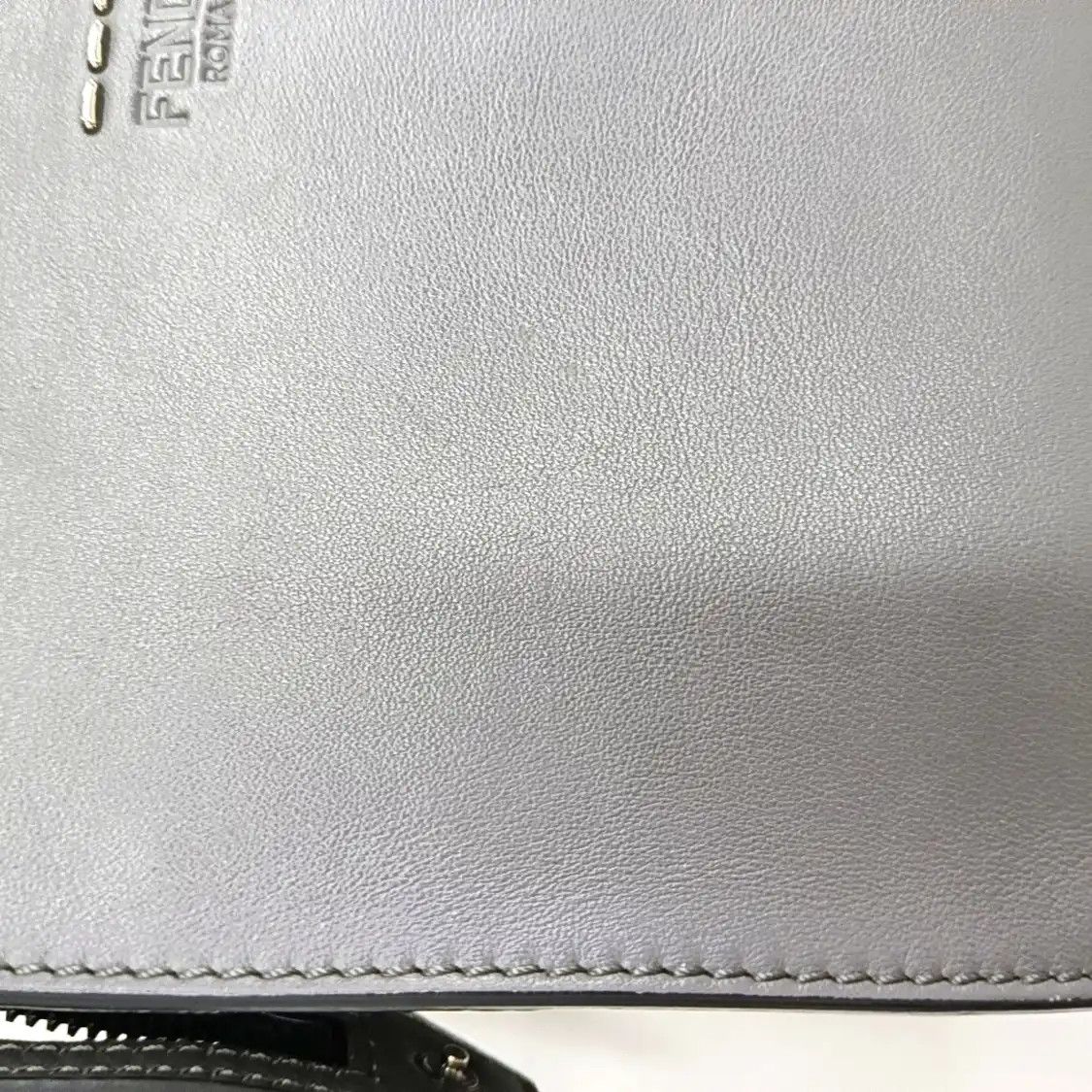 Fendi FENDI Lui grey cowhide leather shoulder bag handbag crossbody bag black hardware Size ONE SIZE - 9 Thumbnail