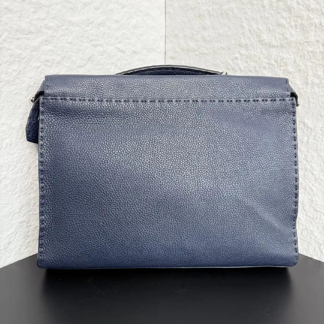 Fendi FENDI Peekaboo blue cowhide leather shoulder bag Size ONE SIZE - 4 Thumbnail