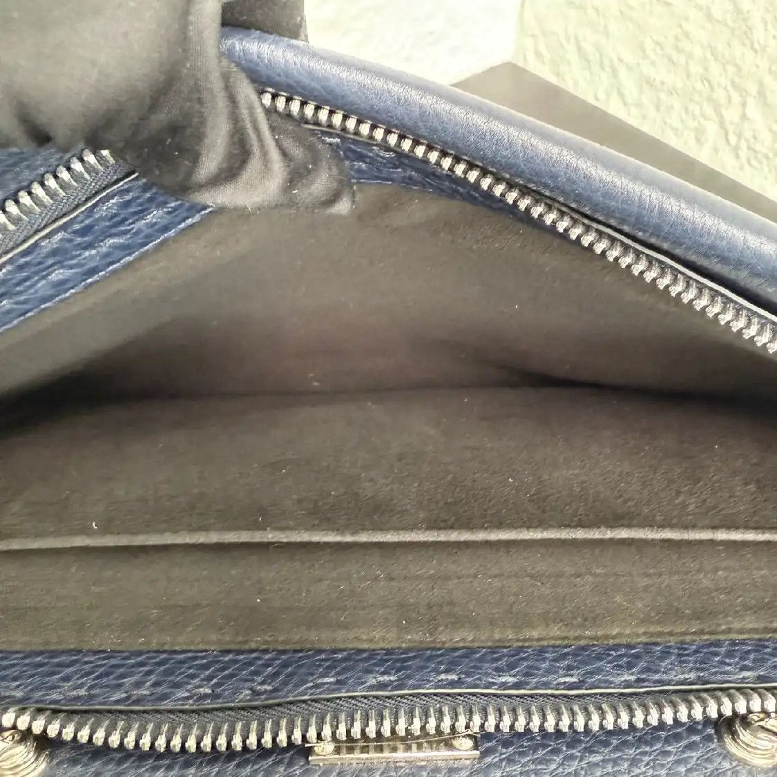 Fendi FENDI Peekaboo blue cowhide leather shoulder bag Size ONE SIZE - 6 Thumbnail