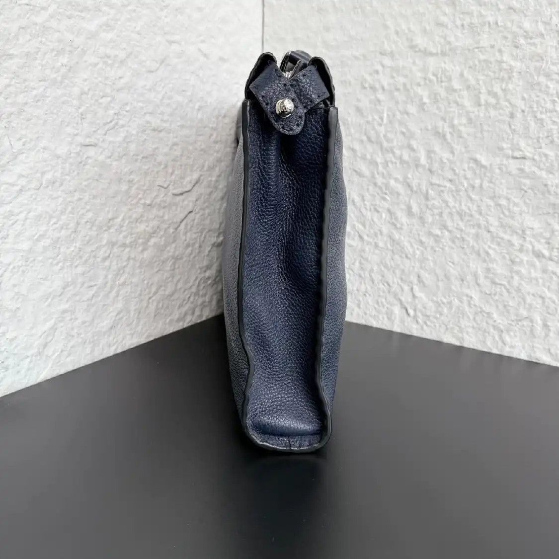 Fendi FENDI Peekaboo blue cowhide leather shoulder bag Size ONE SIZE - 3 Thumbnail