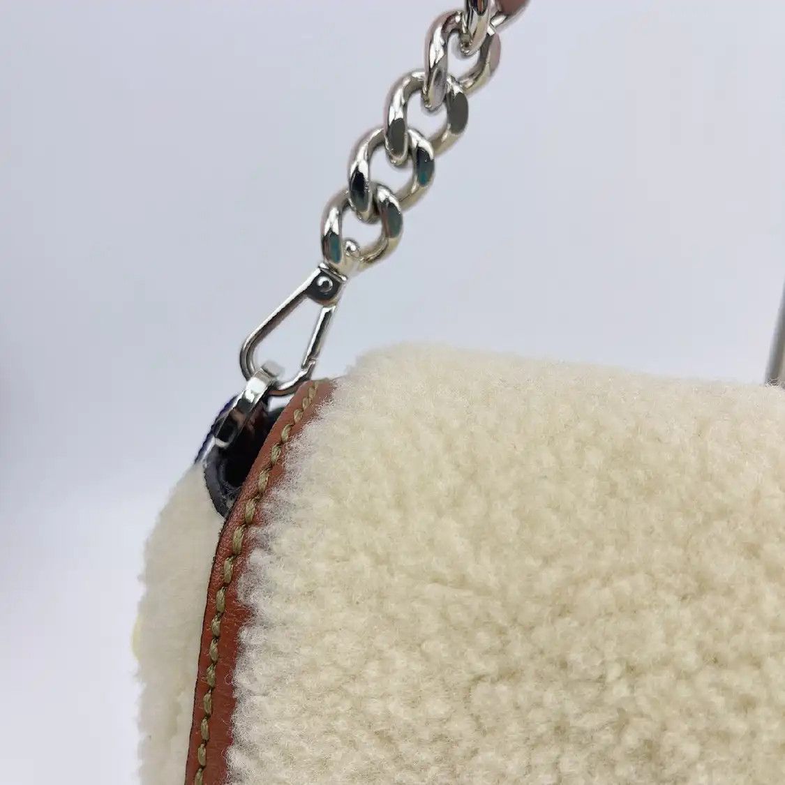 Fendi FENDI Baguette white fabric crossbody bag Size ONE SIZE - 6 Thumbnail