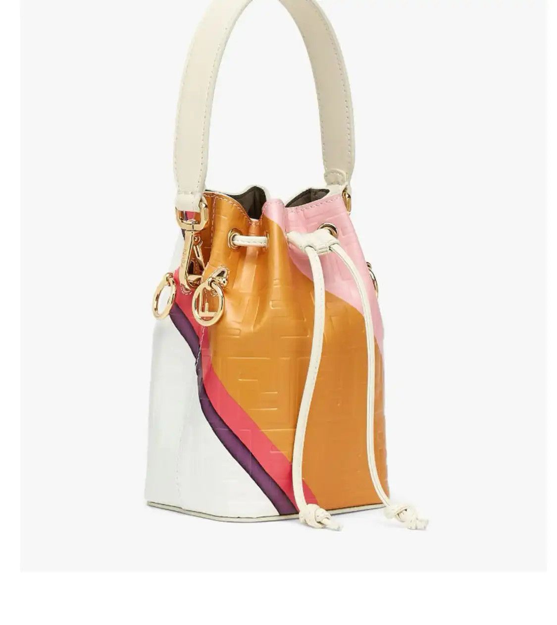 Fendi FENDI Mon Tresor Small yellow cowhide leather doubleF applique handbag detachabl Size ONE SIZE - 10 Thumbnail