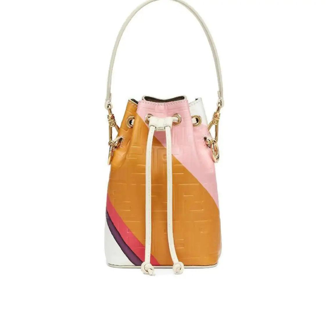 Fendi FENDI Mon Tresor Small yellow cowhide leather doubleF applique handbag detachabl Size ONE SIZE - 9 Thumbnail
