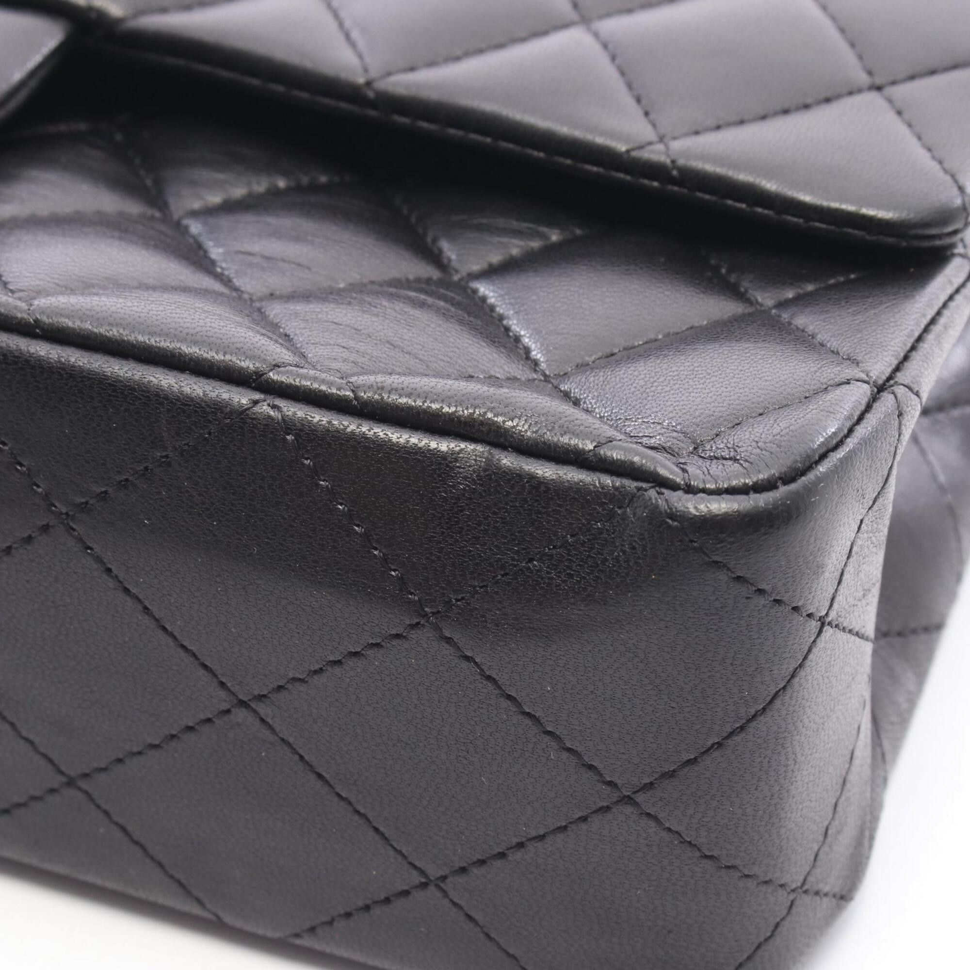Chanel Chanel Matelassé Double Flap Shoulder Bag/Handbag, Lambskin Leather, Women's, Black Size ONE SIZE - 8 Thumbnail