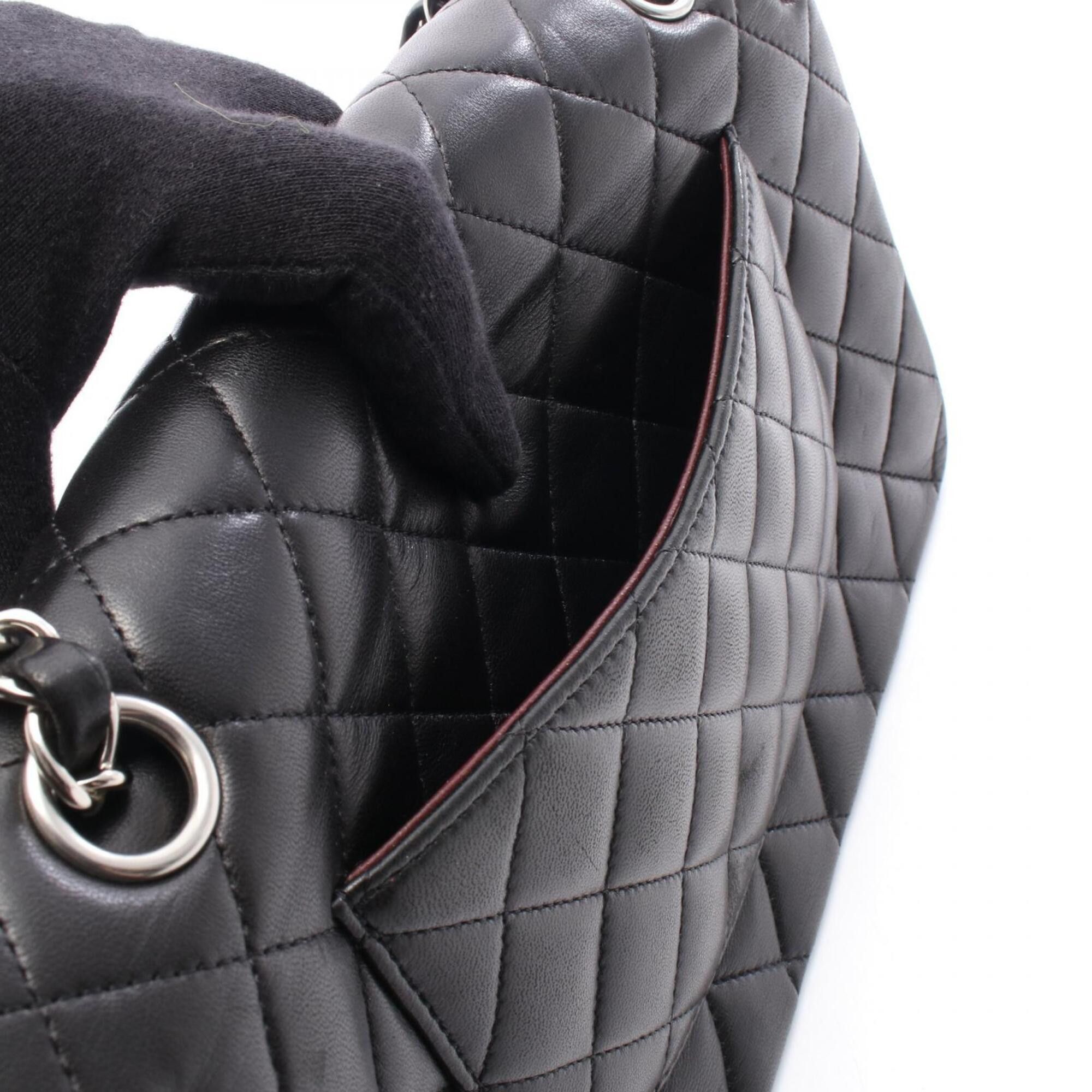 Chanel Chanel Matelassé Double Flap Shoulder Bag/Handbag, Lambskin Leather, Women's, Black Size ONE SIZE - 6 Thumbnail