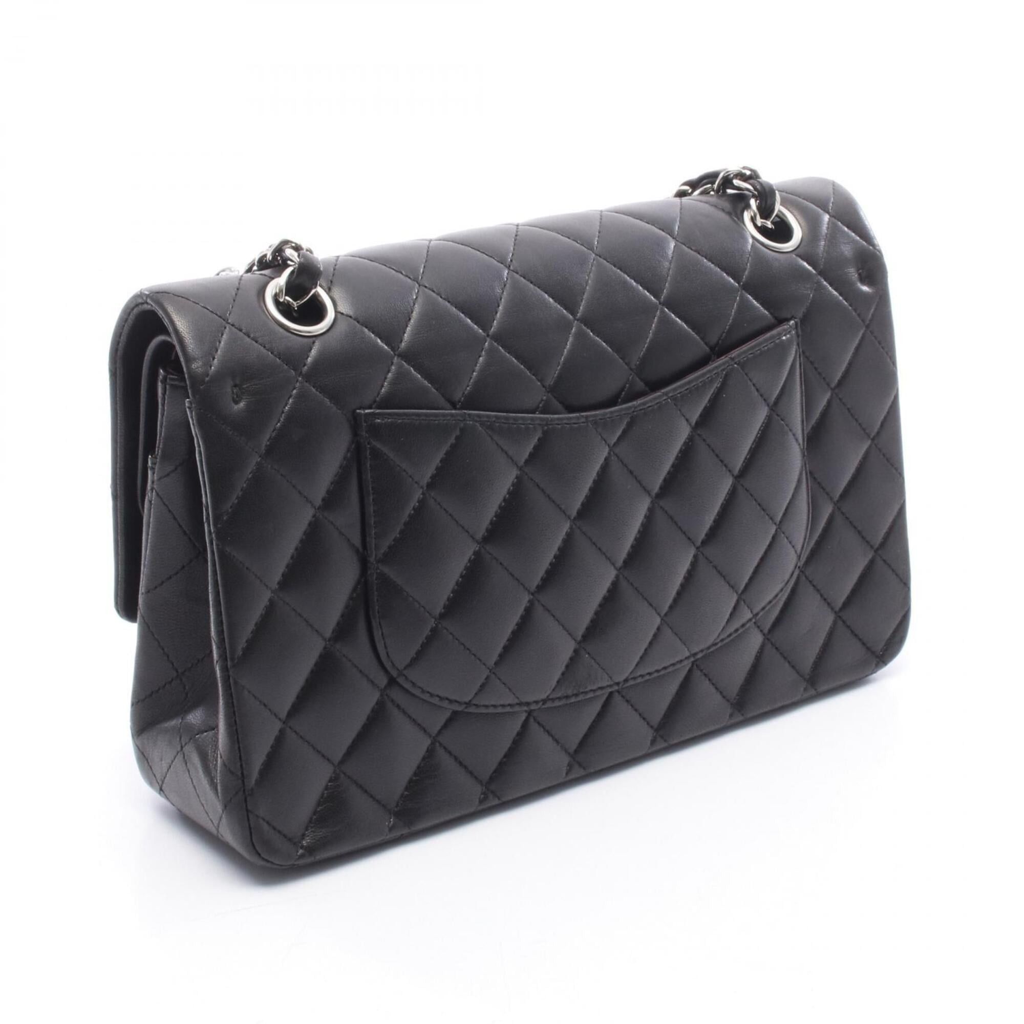 Chanel Chanel Matelassé Double Flap Shoulder Bag/Handbag, Lambskin Leather, Women's, Black Size ONE SIZE - 2 Thumbnail
