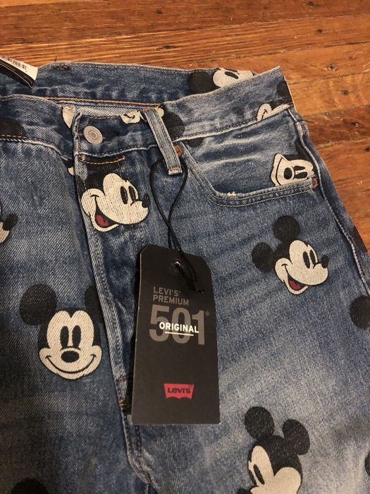 Levi's Levis 501 Disney Mickey Mouse Denim Jeans 32 New With Tags | Grailed