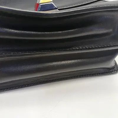 Fendi FENDI Kan I mini black cowhide leather shoulder bag crossbody bag gold silver ha Size ONE SIZE - 14 Thumbnail
